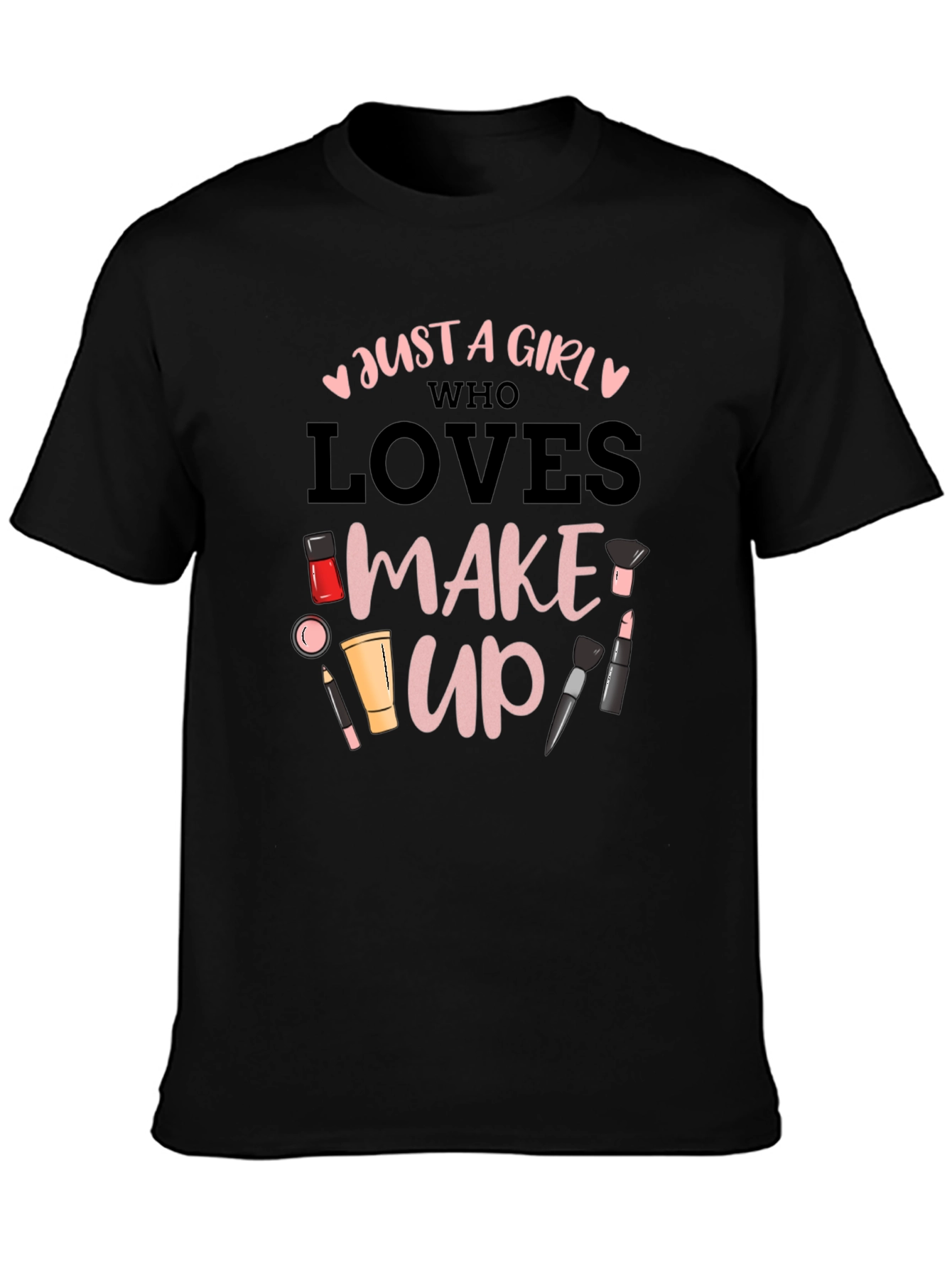 Black Makeup Lover's Graphic Tee view 3