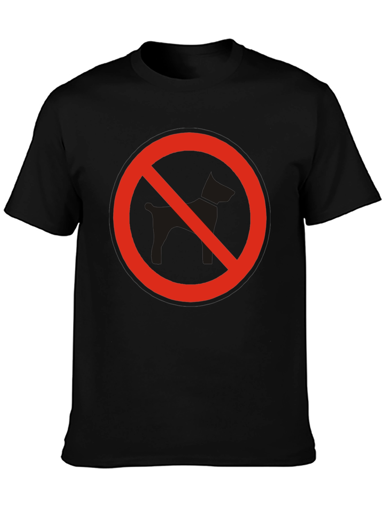 Black No Dogs Allowed Graphic T-Shirt view 3