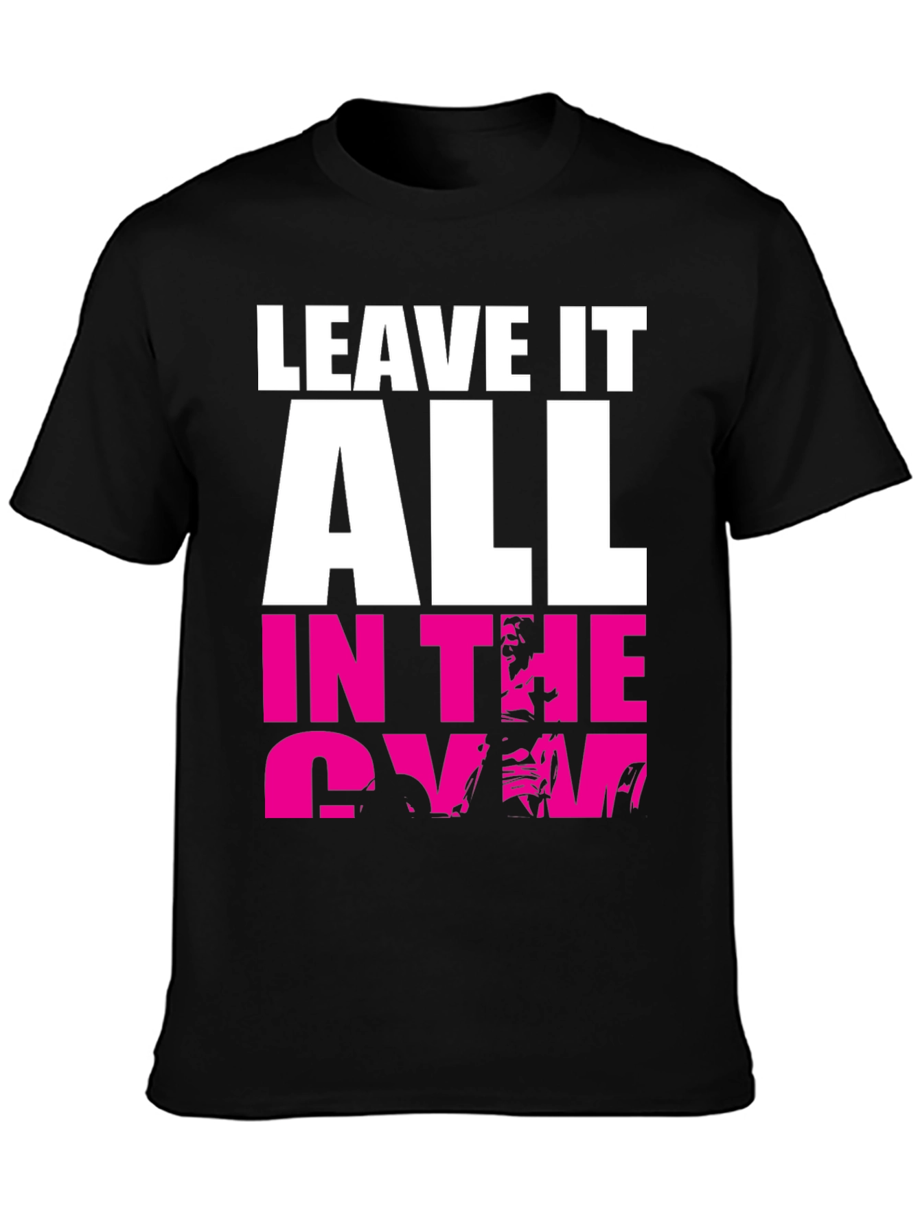 Black Leave It All In The Gym Graphic T-Shirt view 3