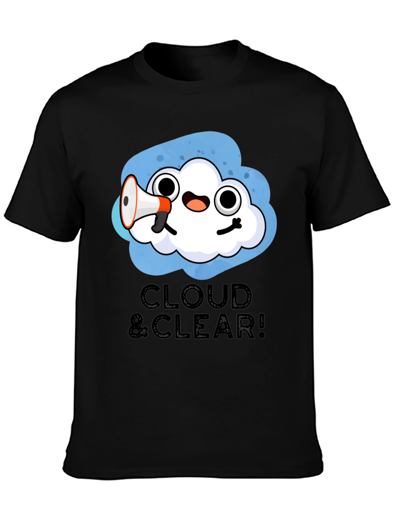 Black Cloud & Clear! Graphic T-Shirt - Fun Weather Design view 3