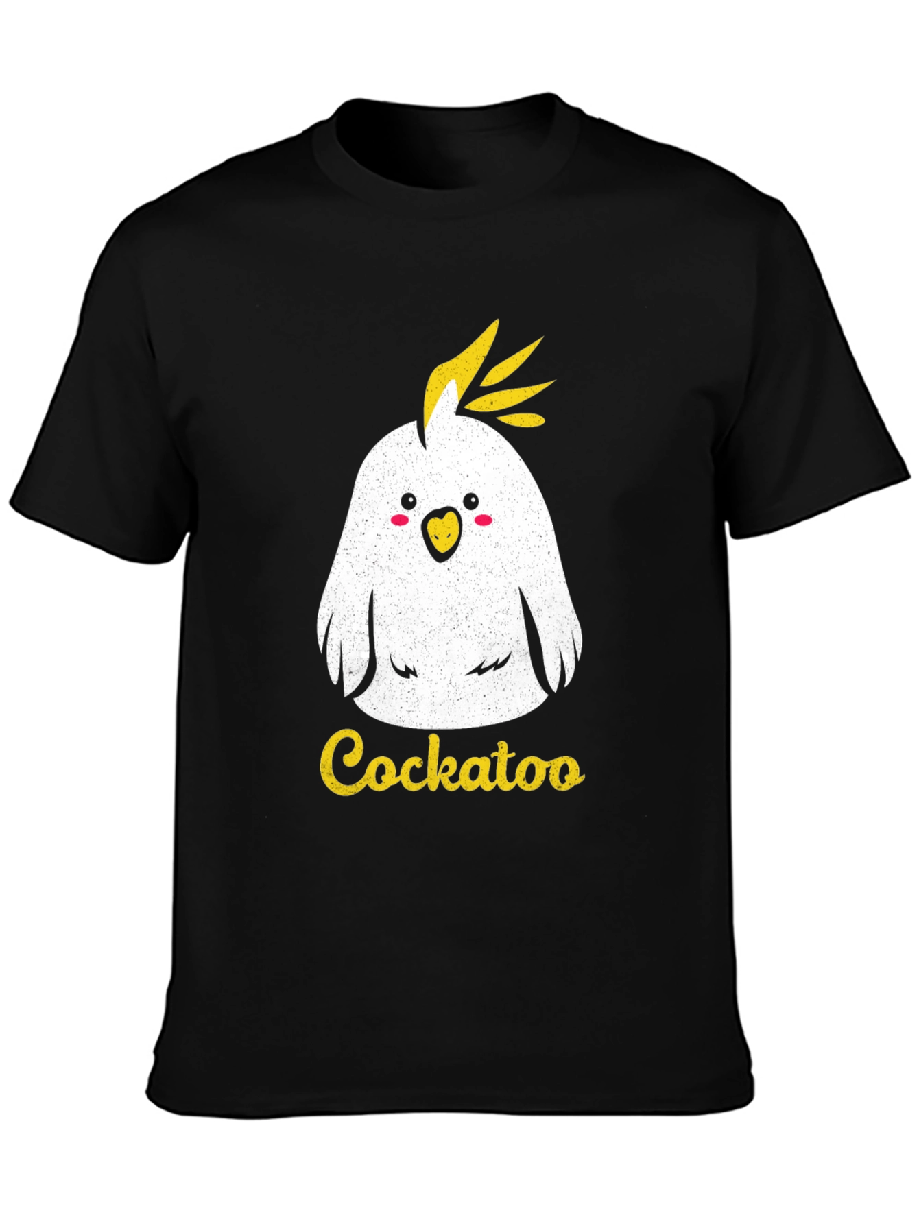Black Cute Cockatoo Graphic T-Shirt - Unisex view 3