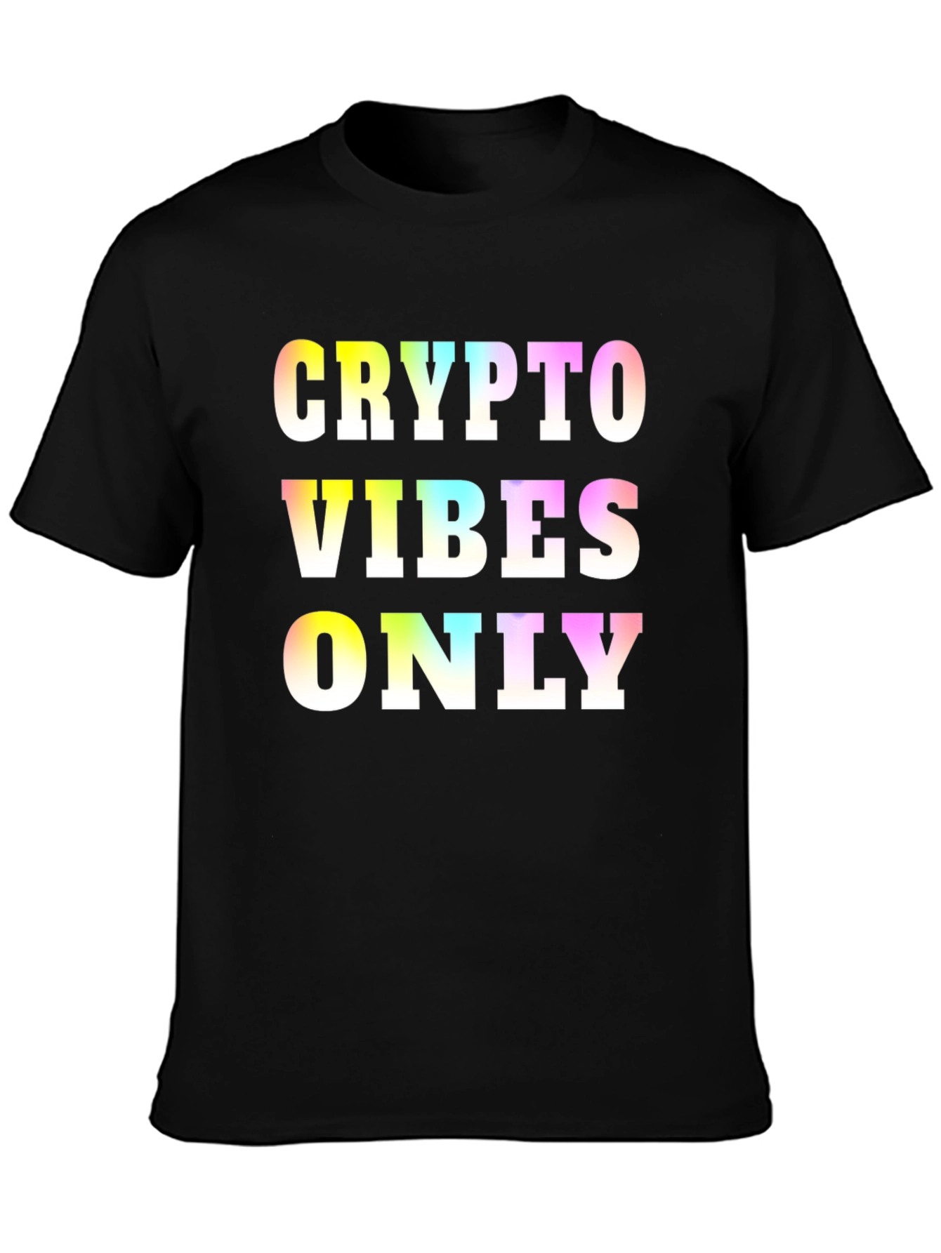 Black Crypto Vibes Only Black T-Shirt view 3