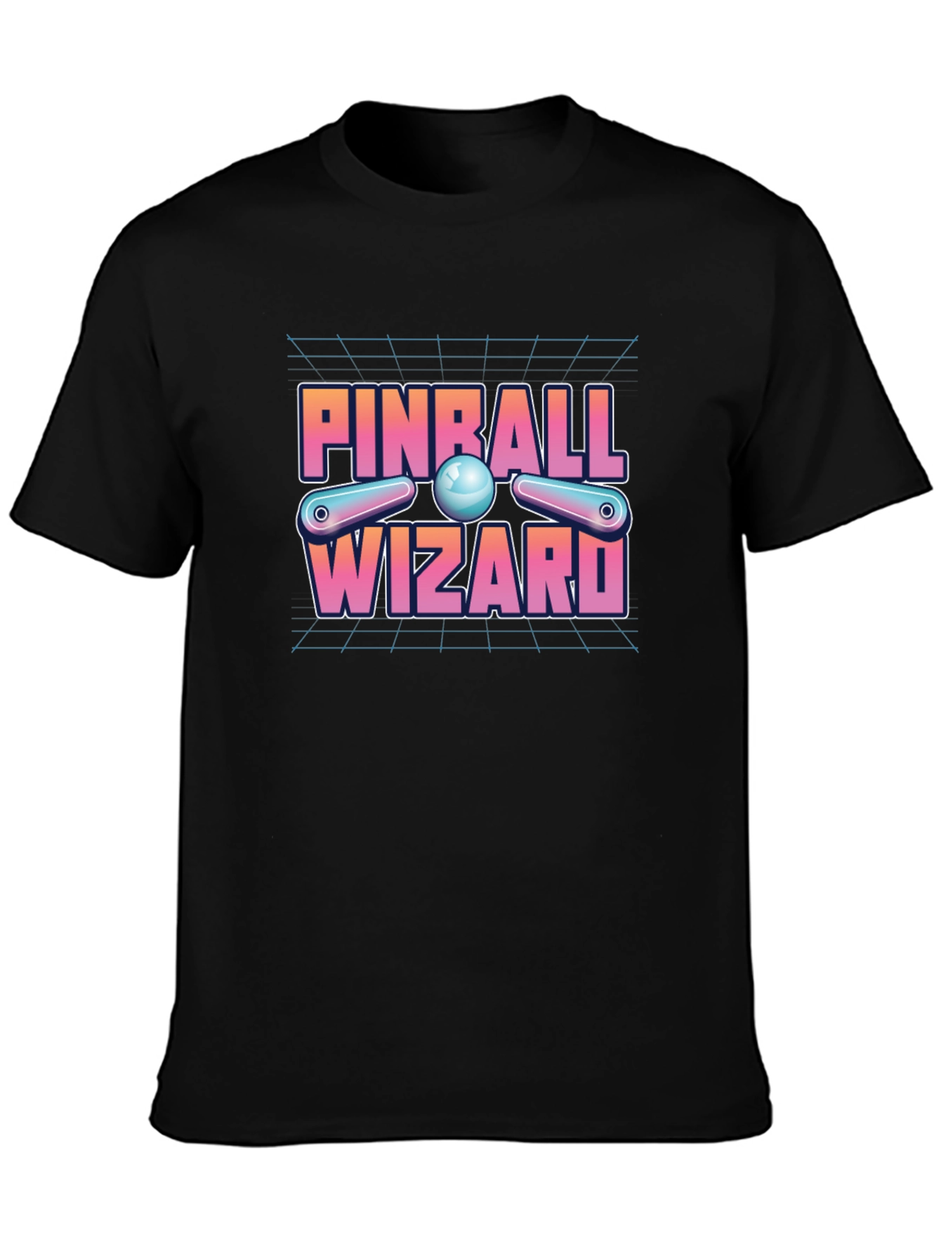 Black Pinball Wizard Black Graphic Tee view 3
