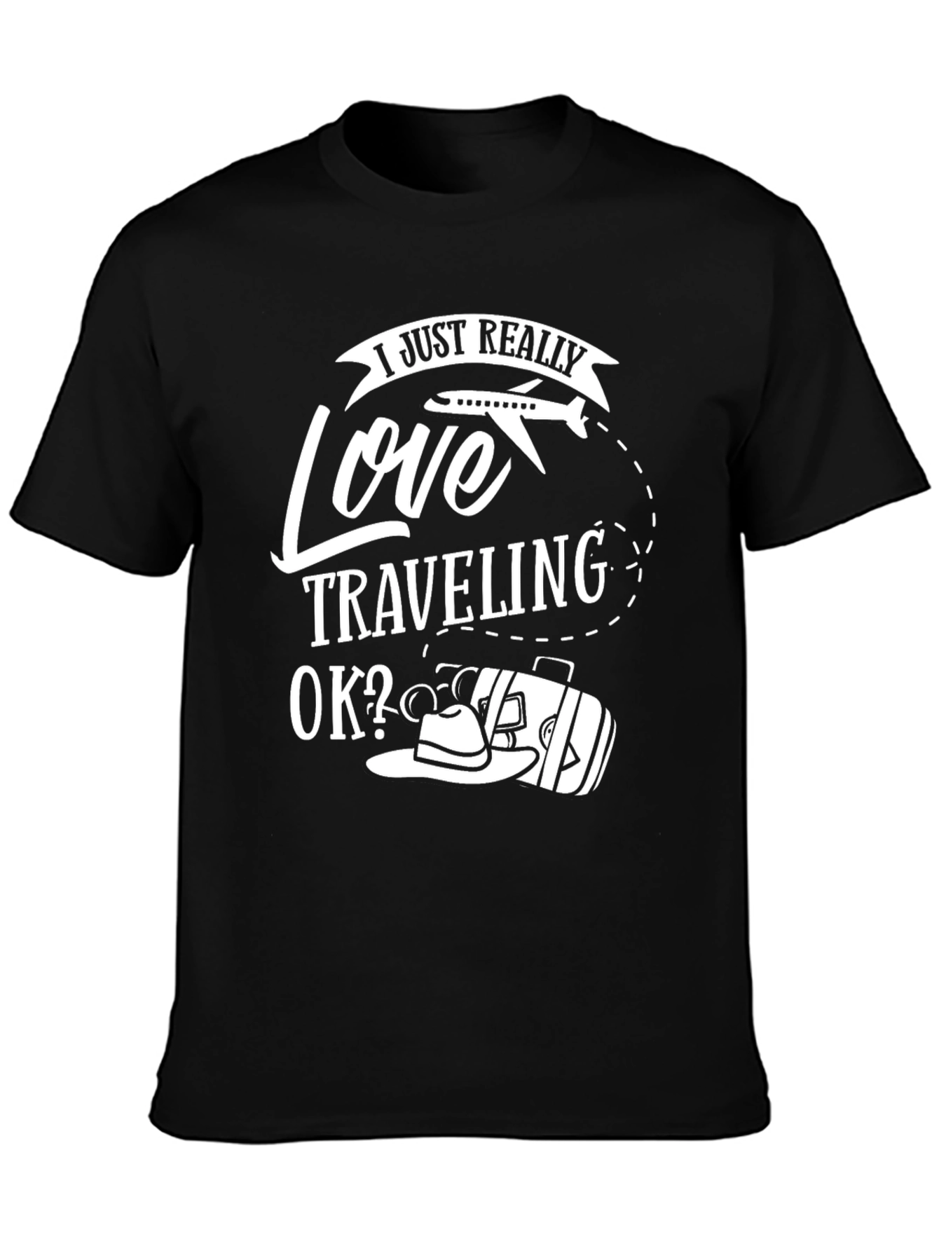 Love Traveling T-Shirt - Black Travel Tee - 3