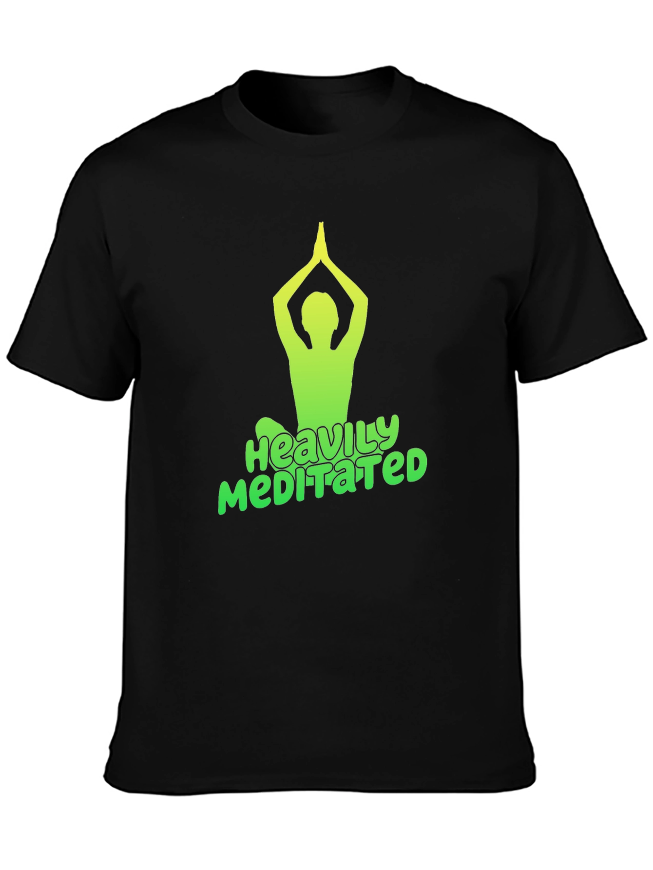 Black Heavily Meditated Black T-Shirt view 3