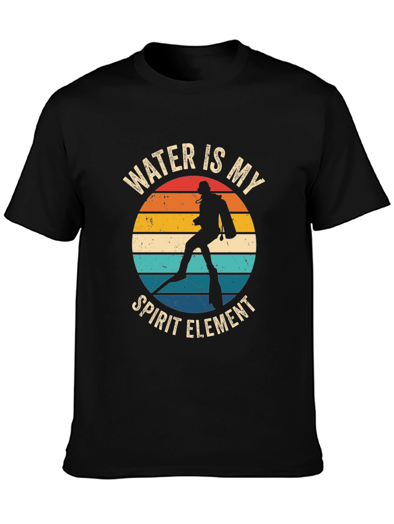 Black Water Is My Spirit Element Diver T-Shirt view 3