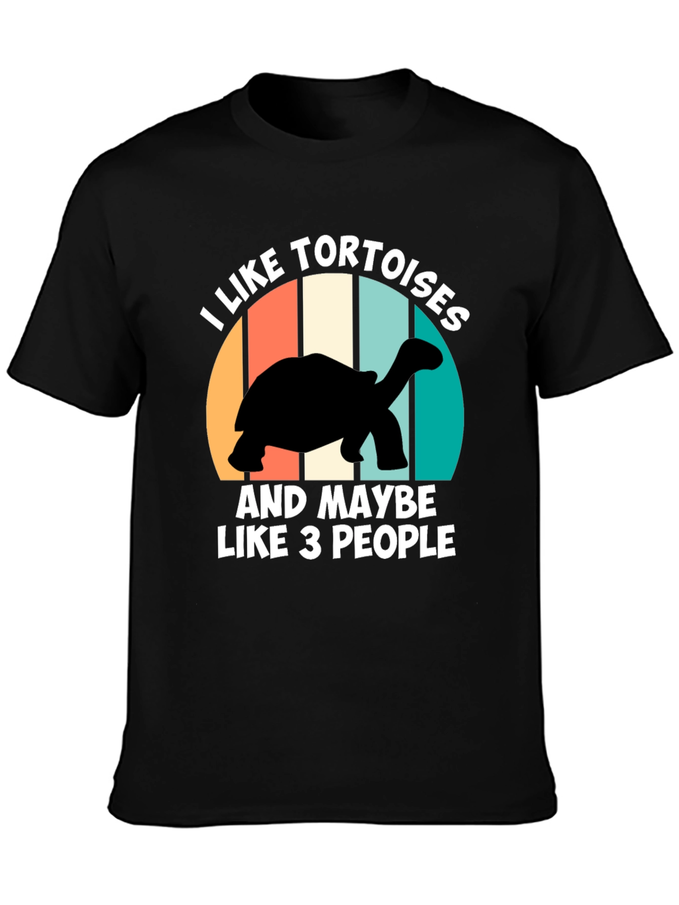 Black I Like Tortoises T-Shirt Black view 3