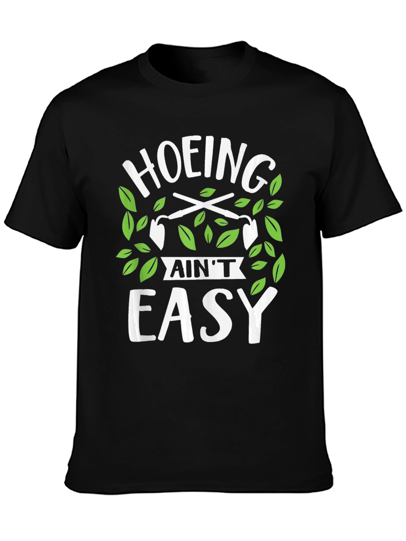 Black Hoing Aint Easy Graphic T-Shirt view 3