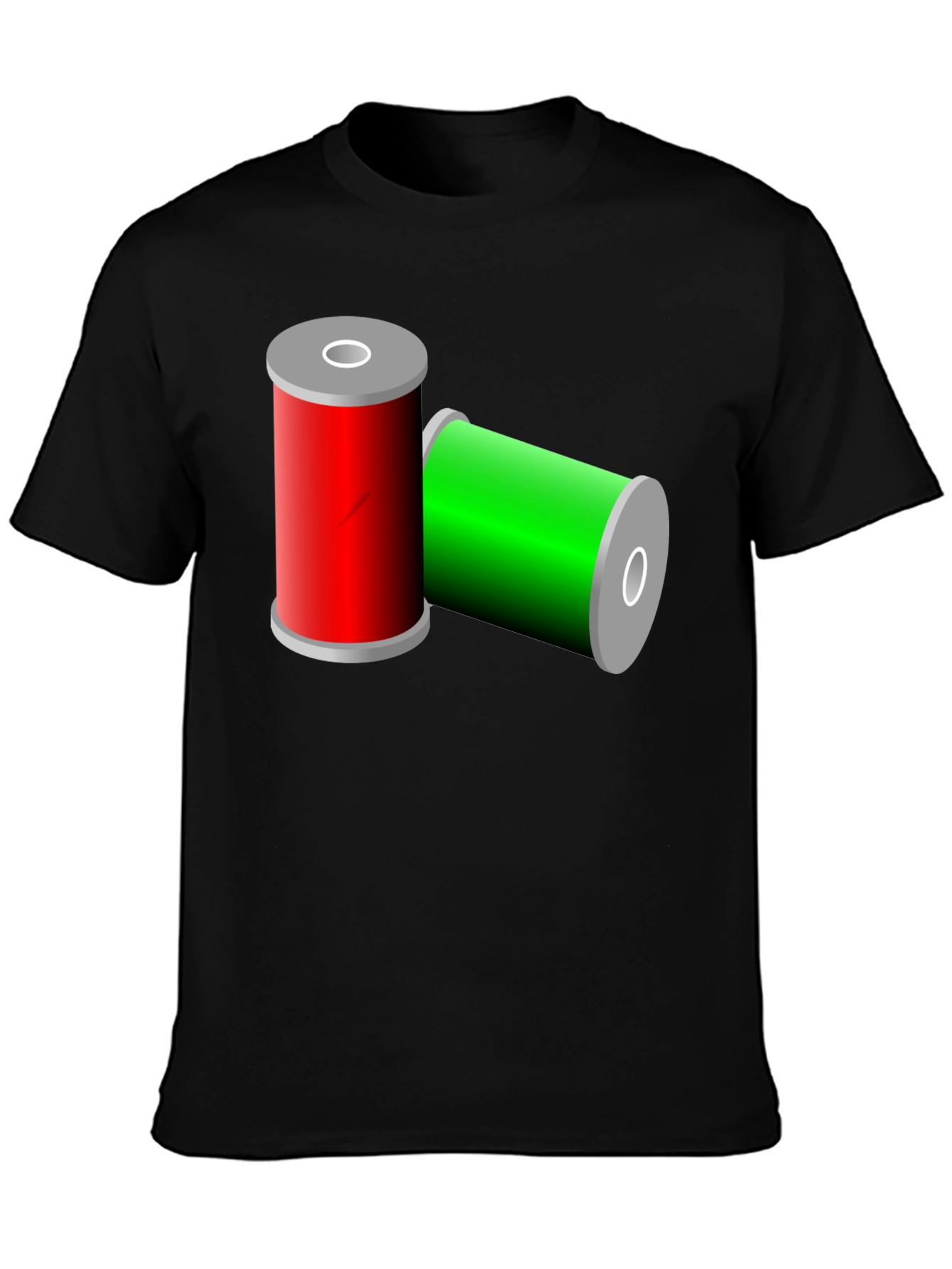 Black Thread Spools Graphic Tee view 3