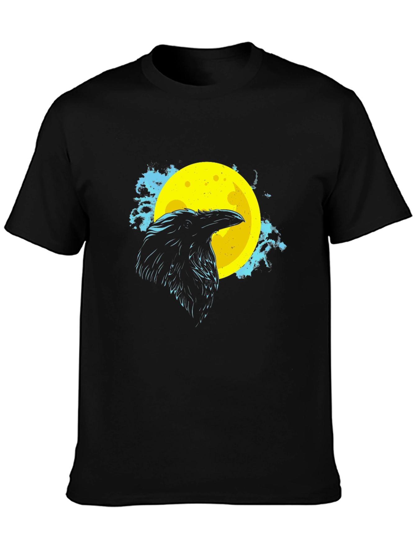 Black Raven Moon Graphic Tee - Black T-Shirt view 3