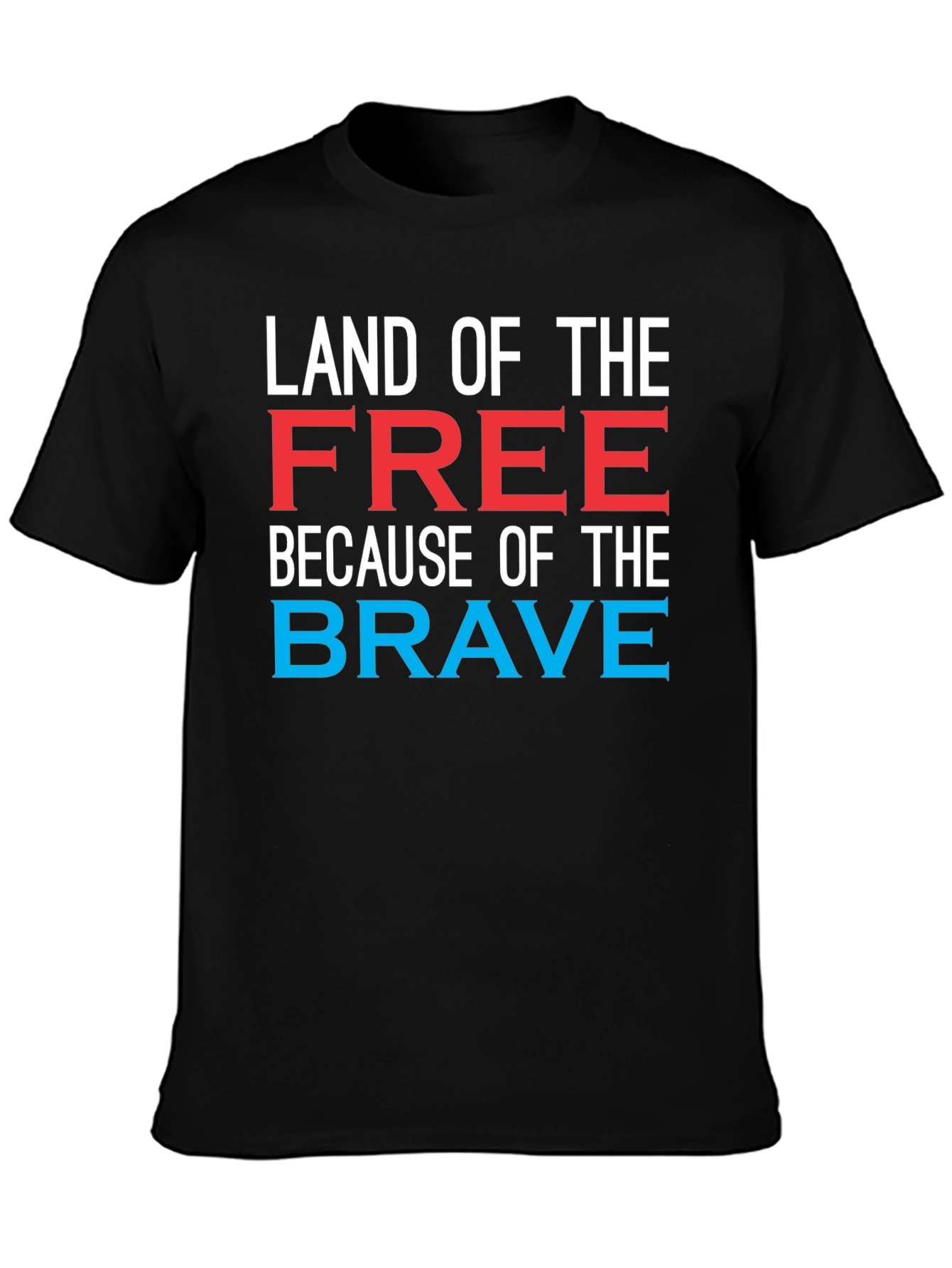Black Land of the Free Graphic T-Shirt view 3