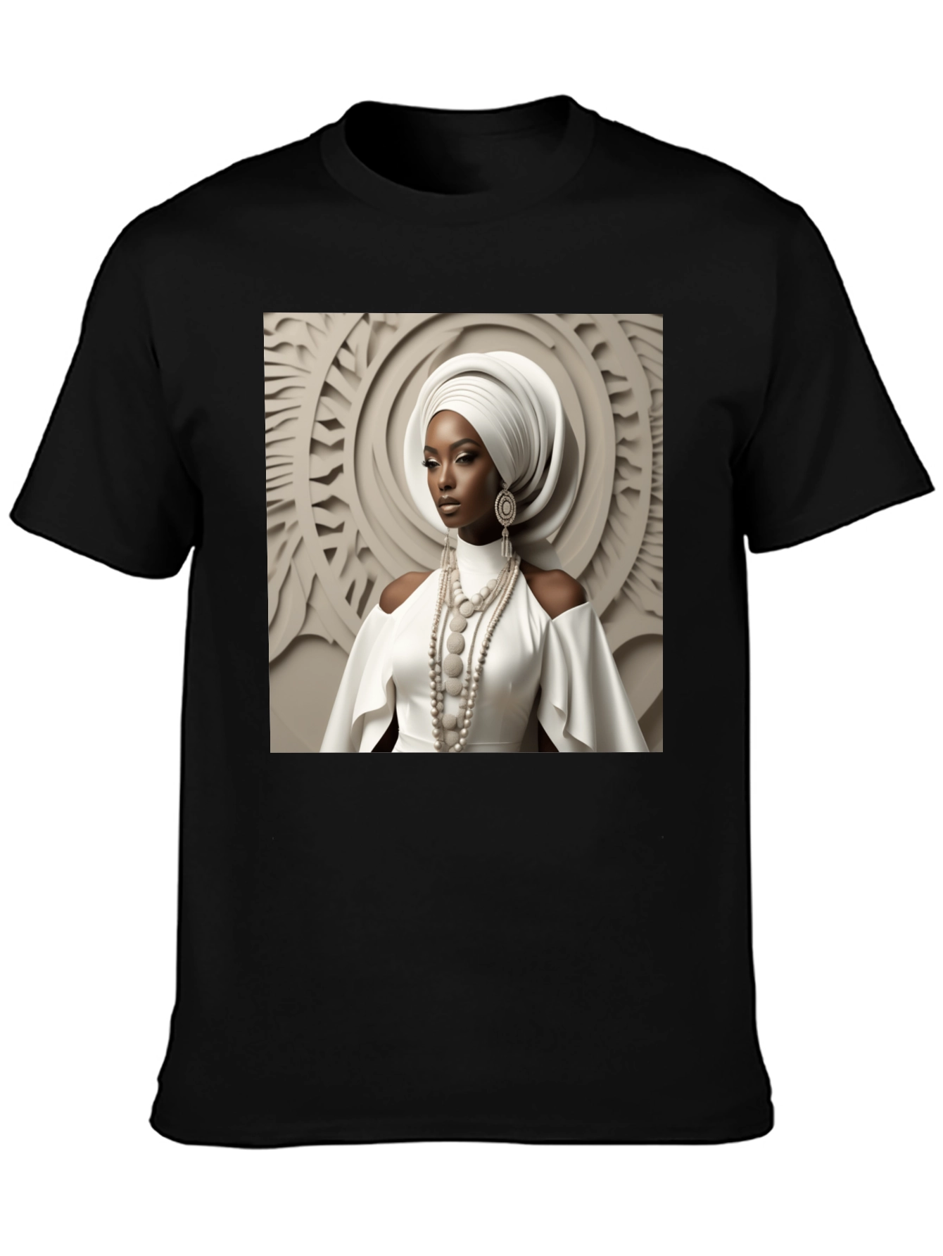 Black Elegant Woman Graphic Tee view 3