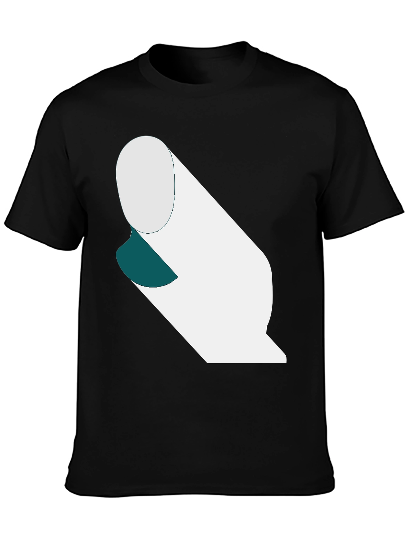 Black Abstract Roll Graphic Tee - Modern Comfort view 3