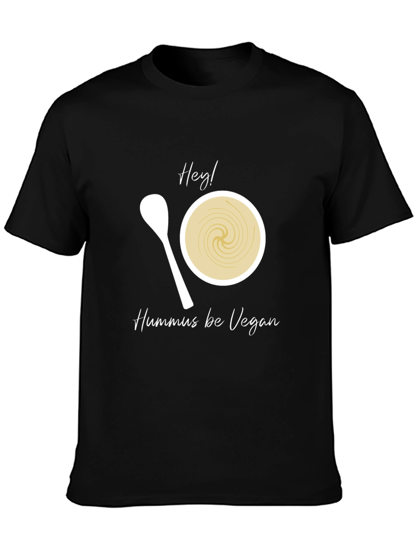 Black Hummus Be Vegan Graphic Tee view 3