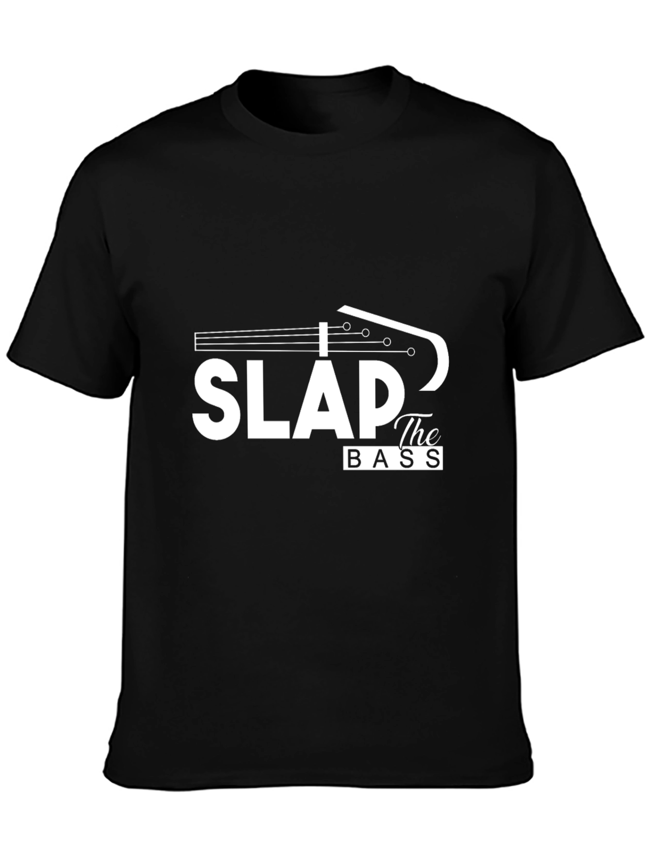 Black Slap the Bass T-Shirt - Music Lover Tee view 3