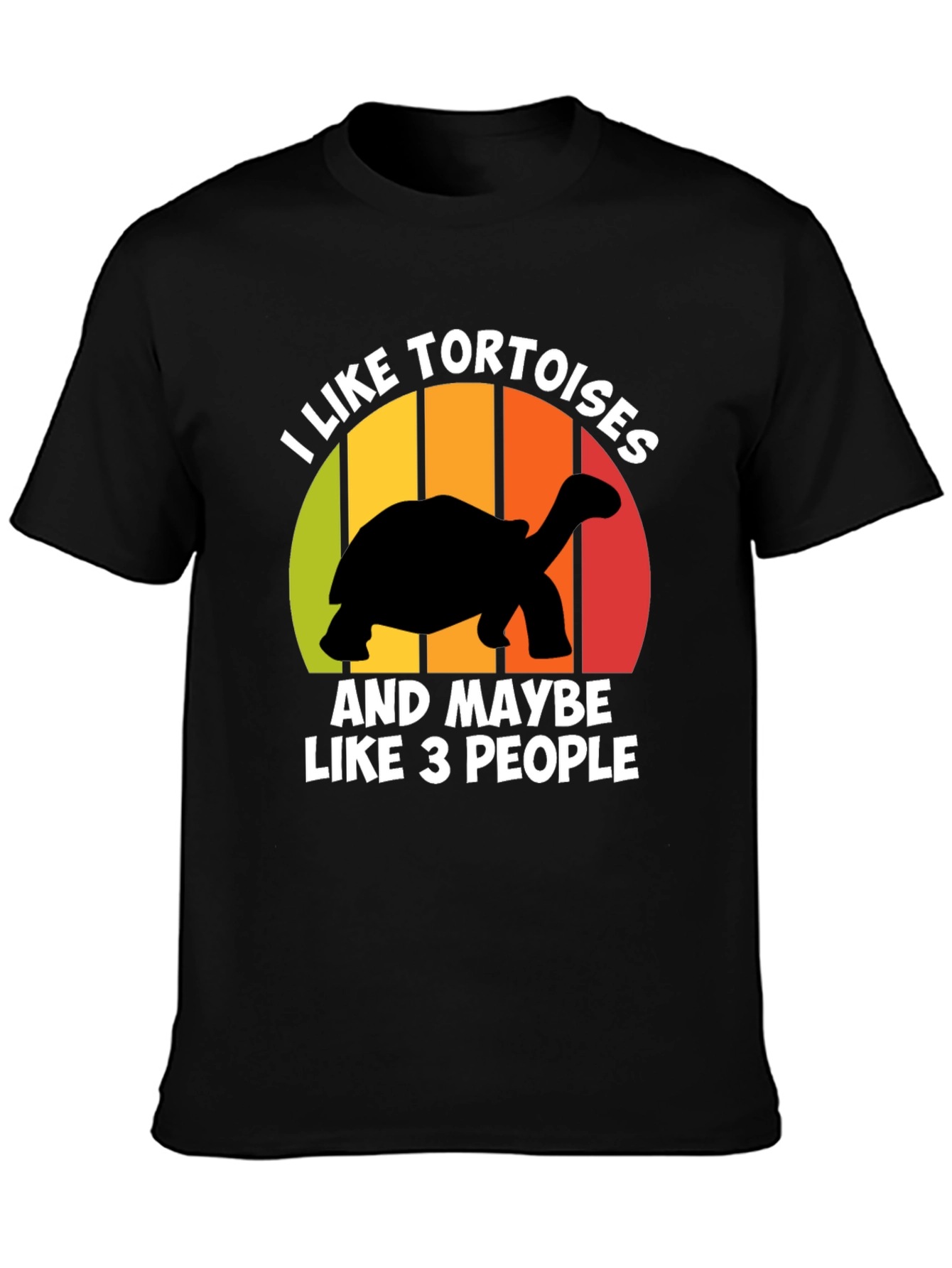 Black Tortoise Lover Graphic Tee - I Like Tortoises Shirt view 3