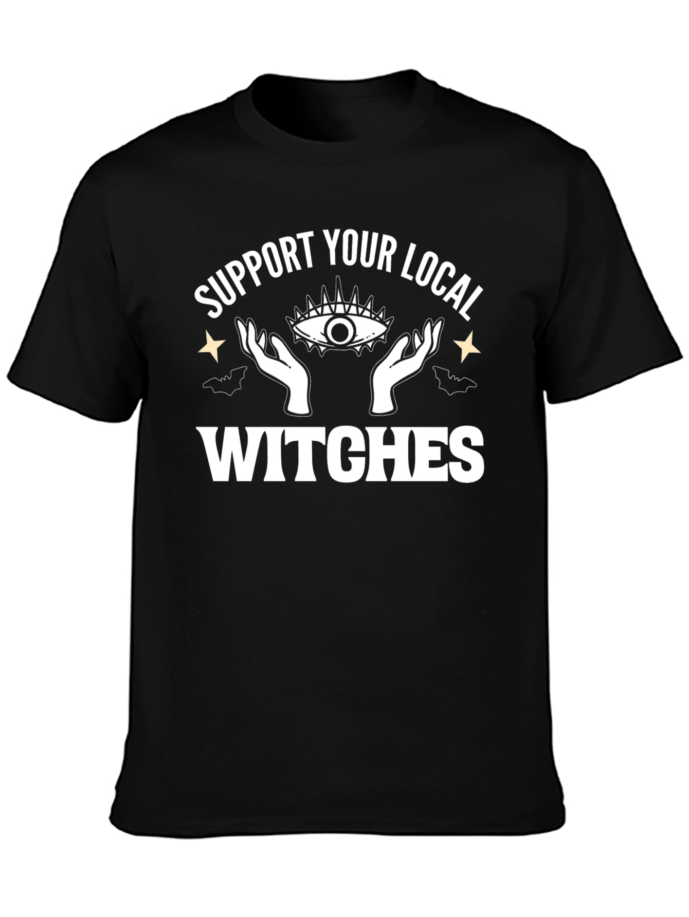 Black Support Your Local Witches Graphic Tee view 3