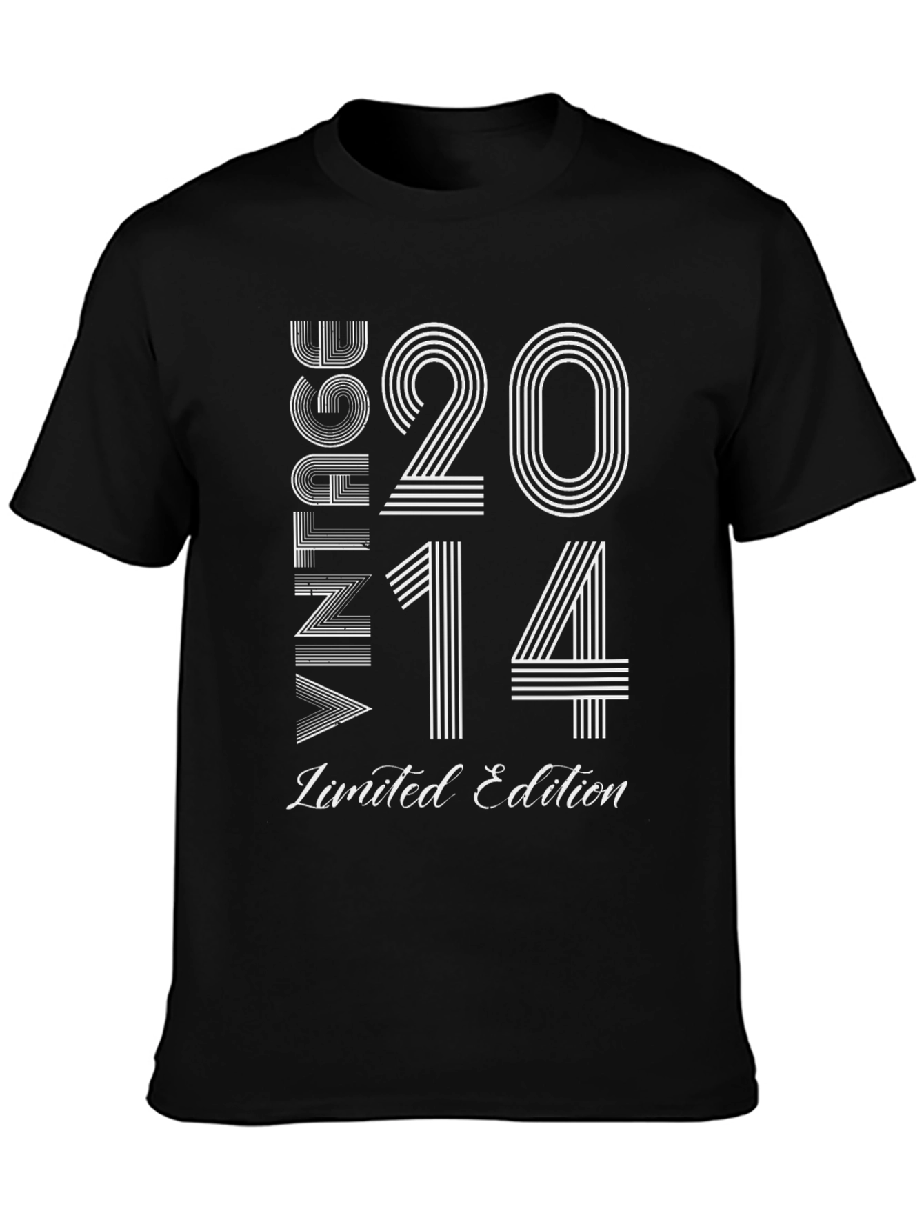 Black Vintage 2014 Limited Edition Black T-Shirt view 3