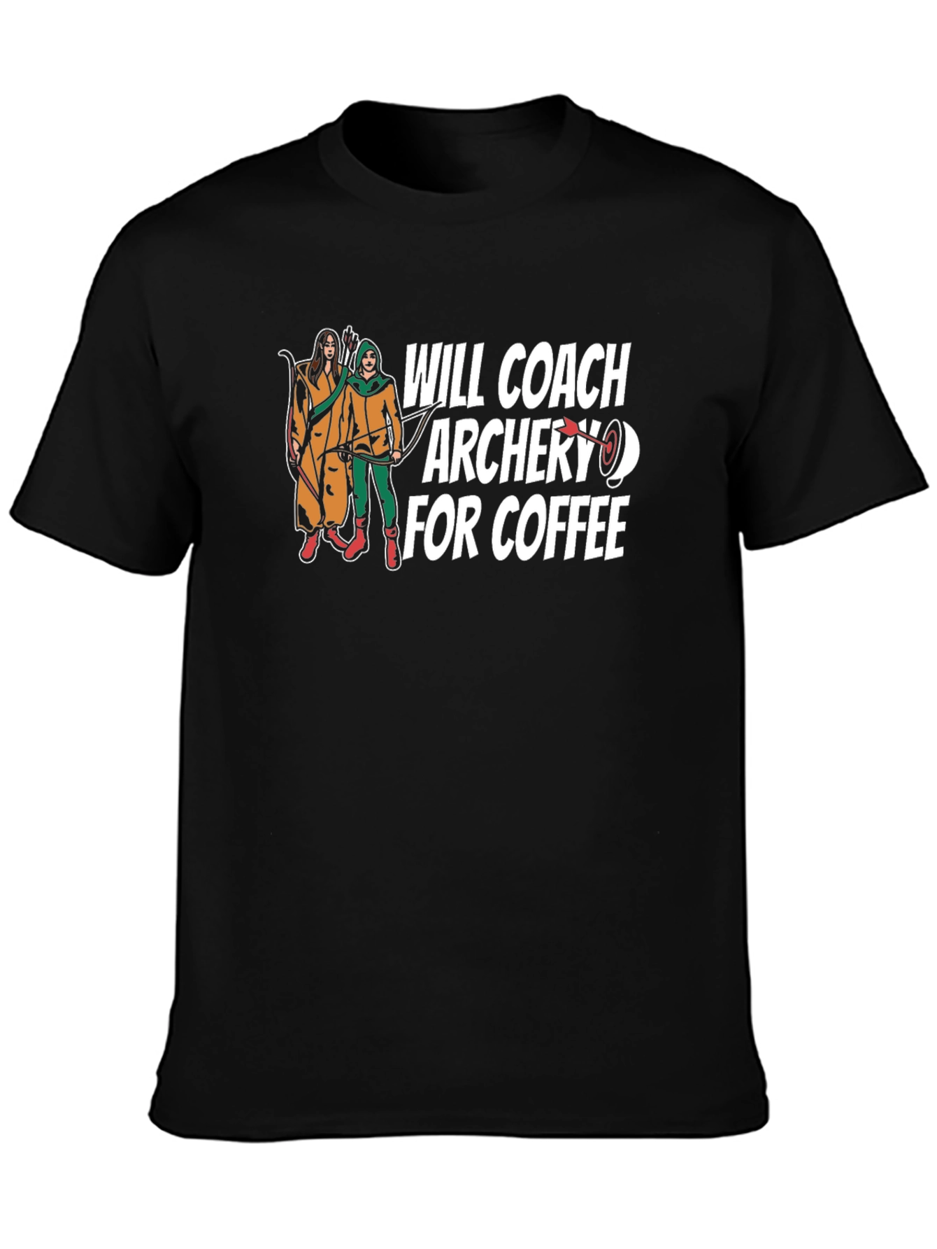 Black Archery Coach Coffee T-Shirt view 3