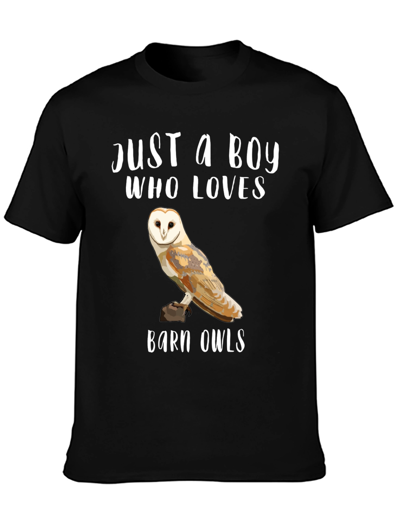 Black Barn Owl Lover T-Shirt view 3