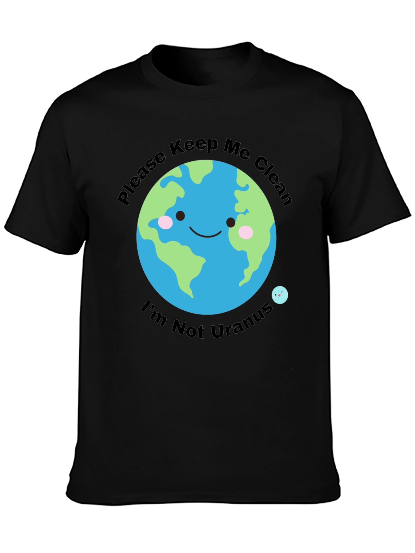 Black Keep Me Clean Earth T-Shirt view 3