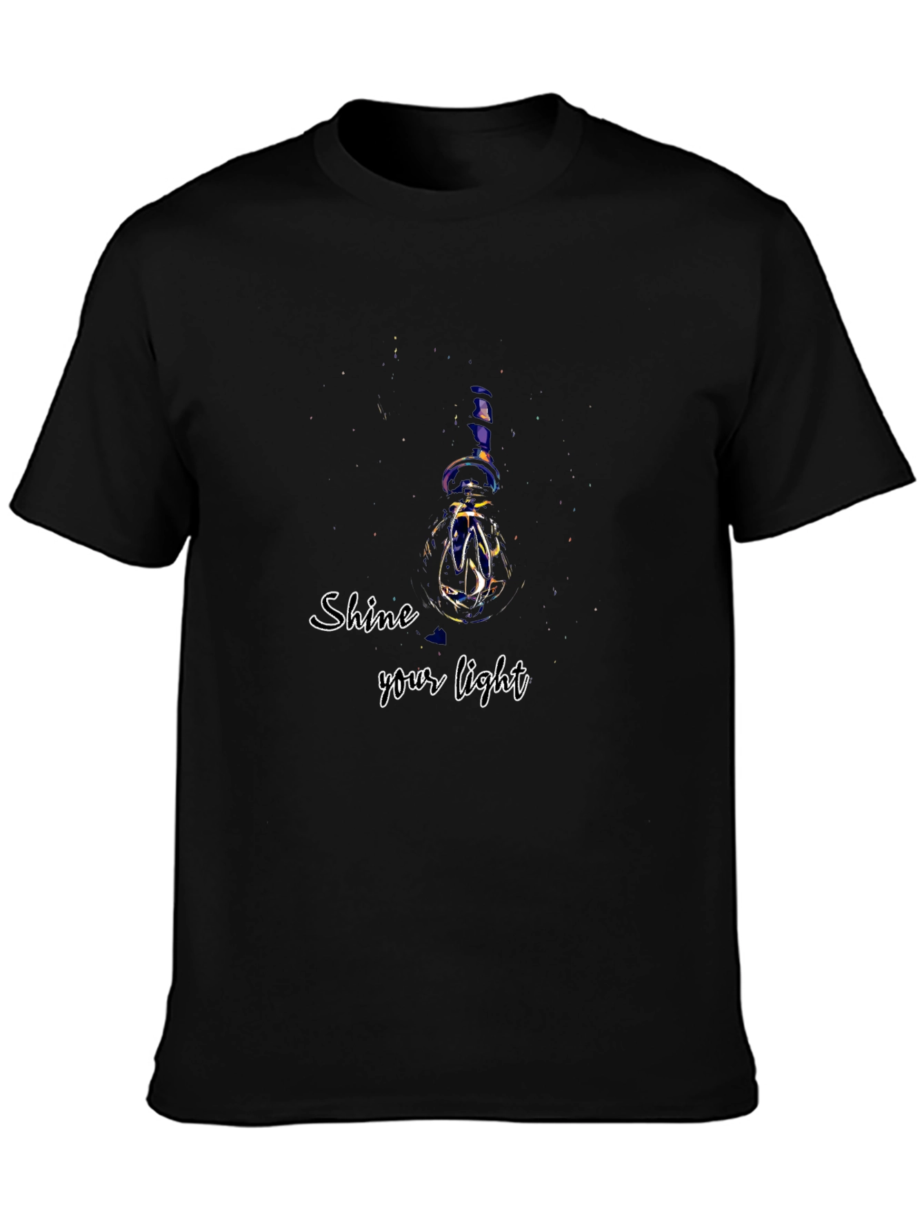 Black Shine Your Light Graphic T-Shirt view 3