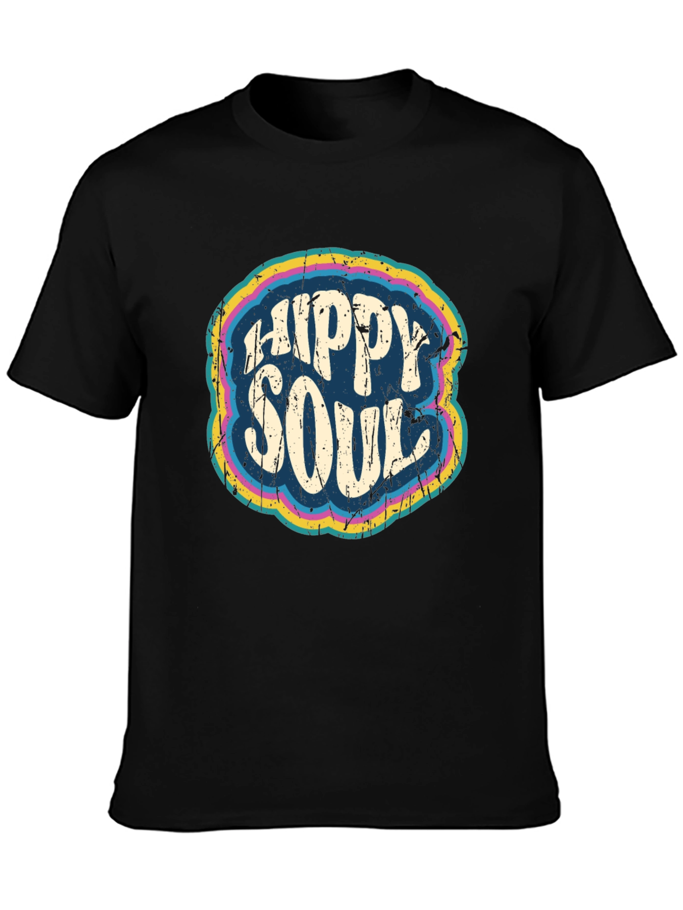 Black Hippy Soul Retro Graphic Tee - Soft Cotton Blend view 3