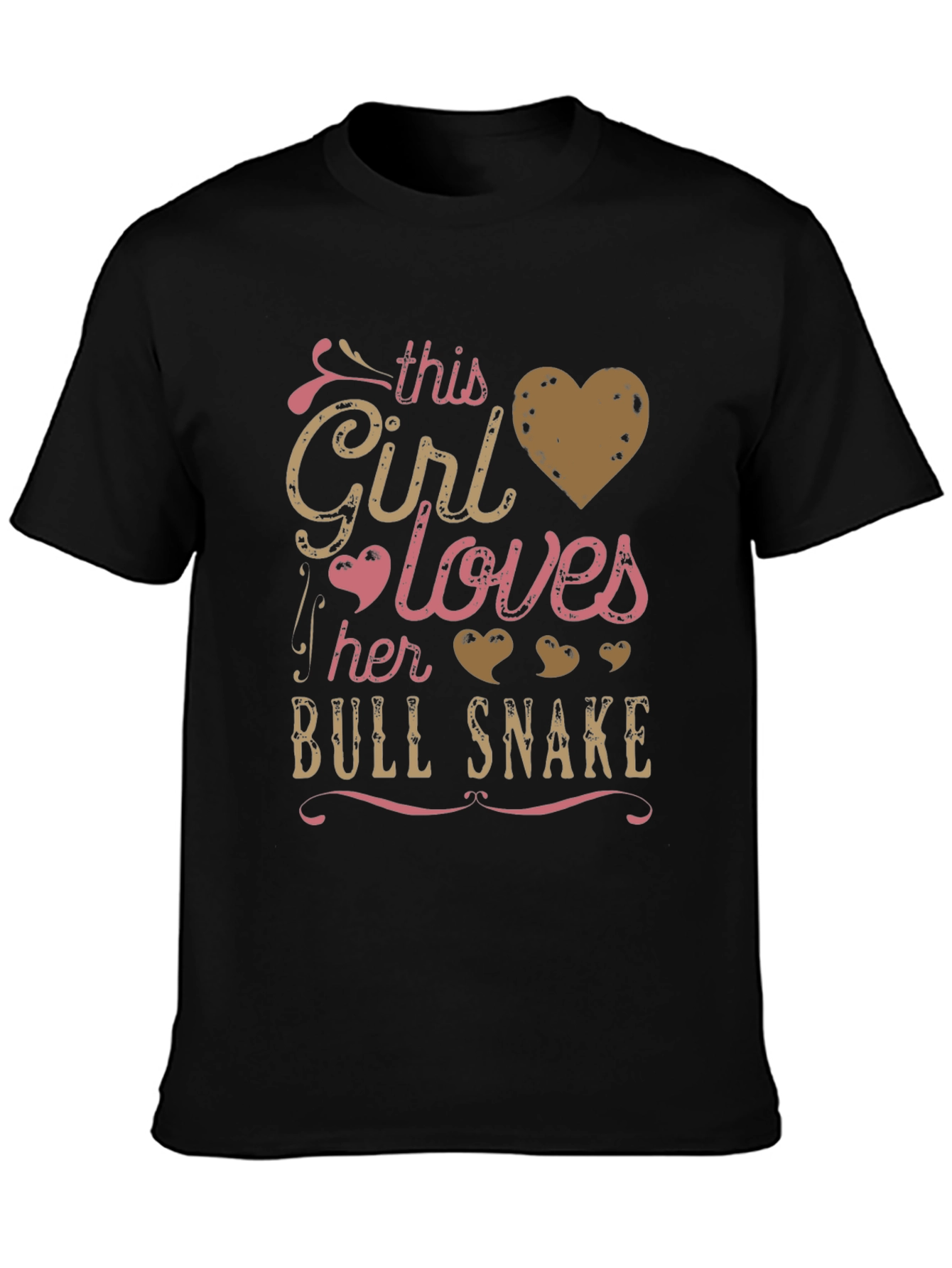 Black Girl Loves Bull Snake T-Shirt view 3