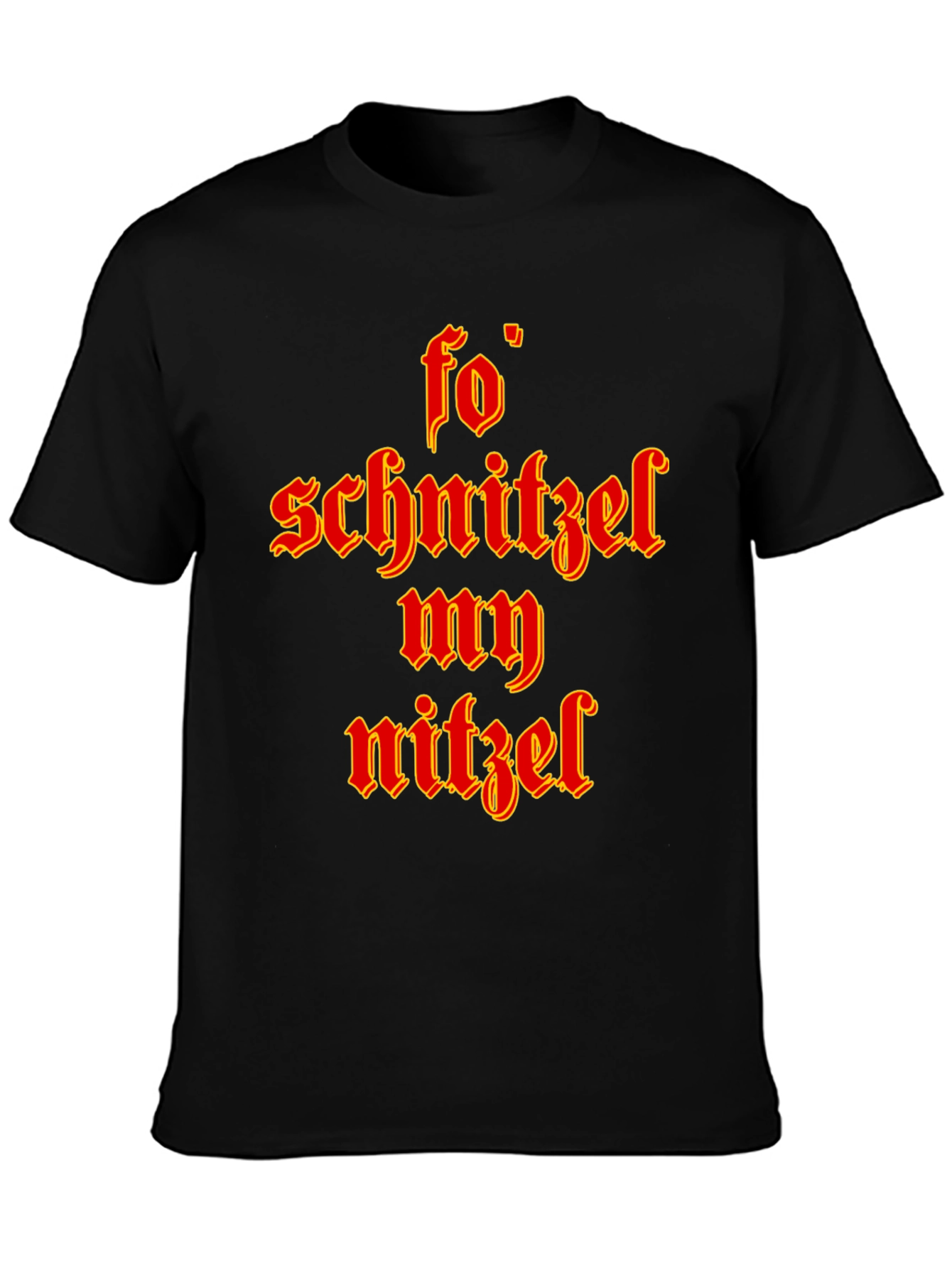 Black Funny Fo' Schnitzel My Nitzel Graphic Tee view 3
