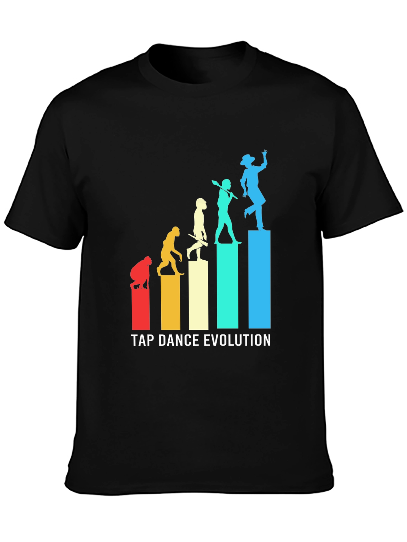 Black Tap Dance Evolution Graphic Tee - Stylish Dance Lover's Shirt view 3