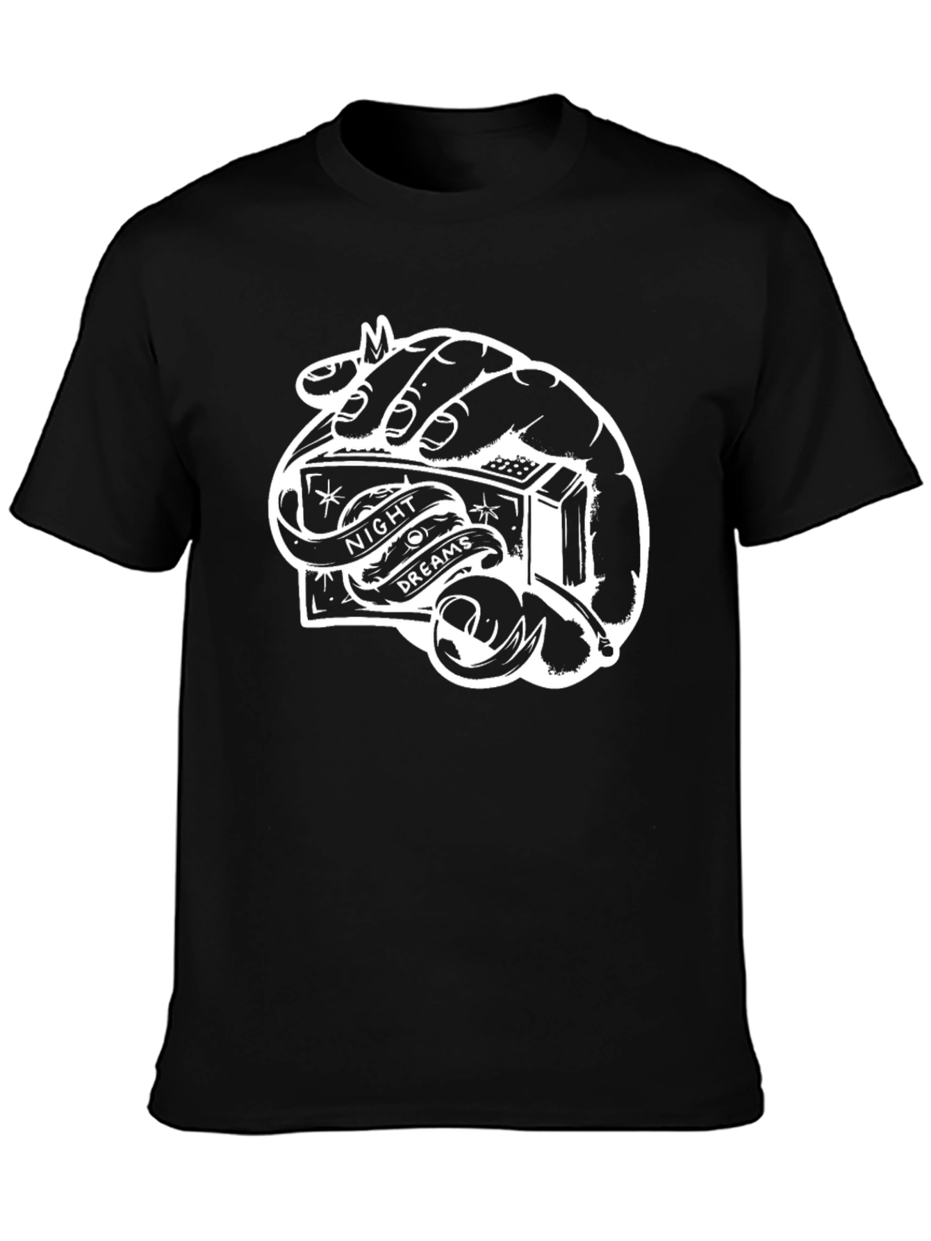 Black Night Dreams Graphic T-Shirt - Unisex view 3