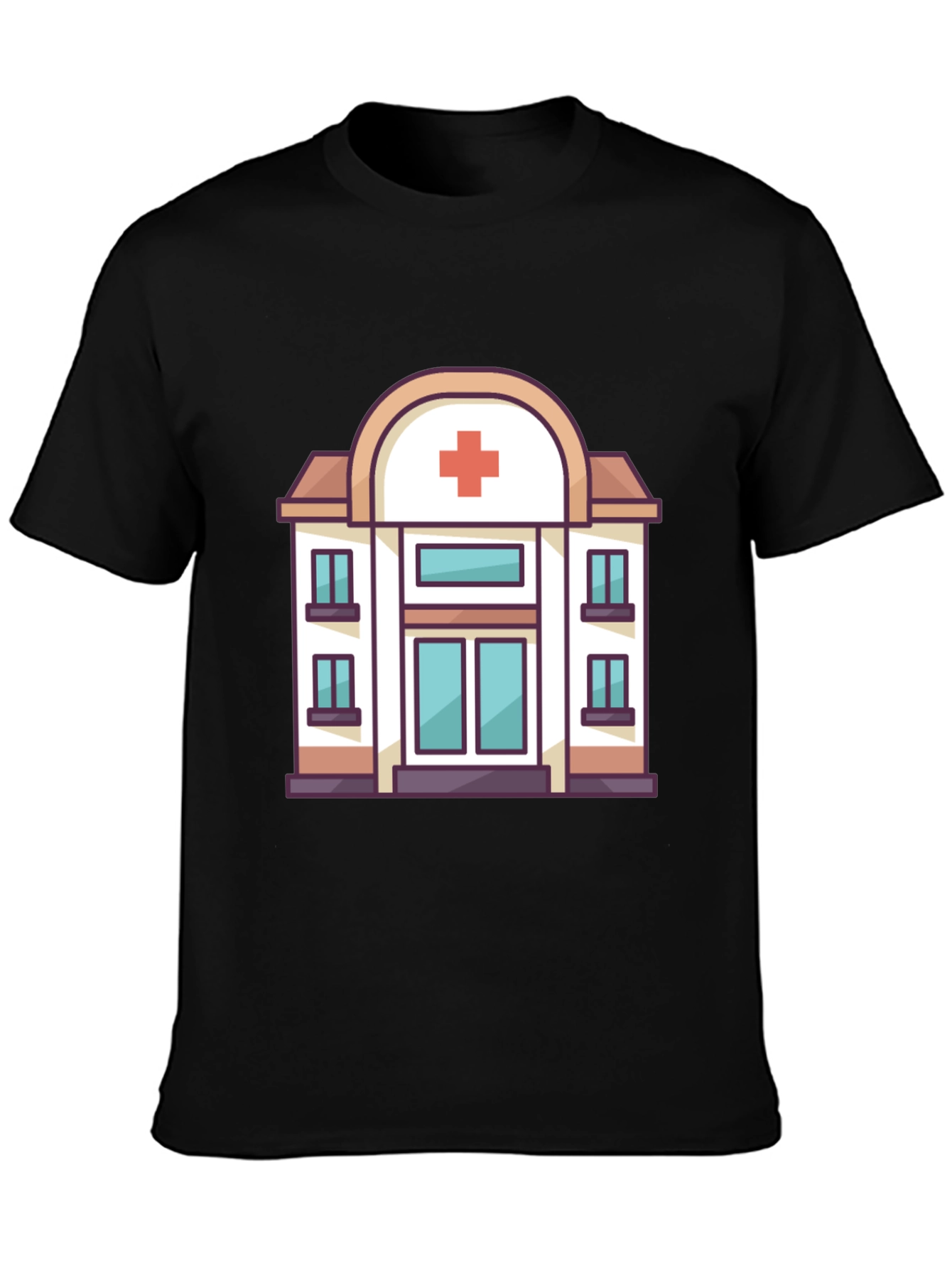 Hospital Graphic Tee - Black Cotton T-Shirt - 3