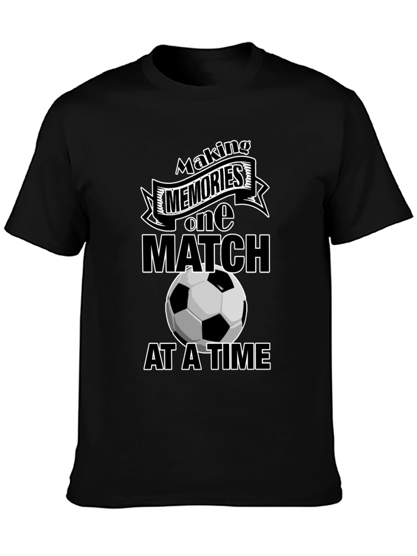 Black Making Memories Soccer Graphic Tee view 3