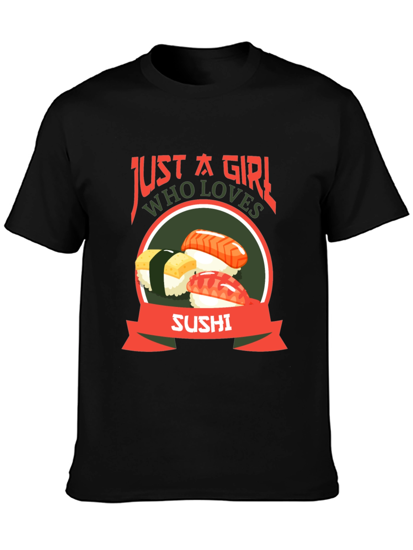 Black Sushi Lover Graphic T-Shirt view 3