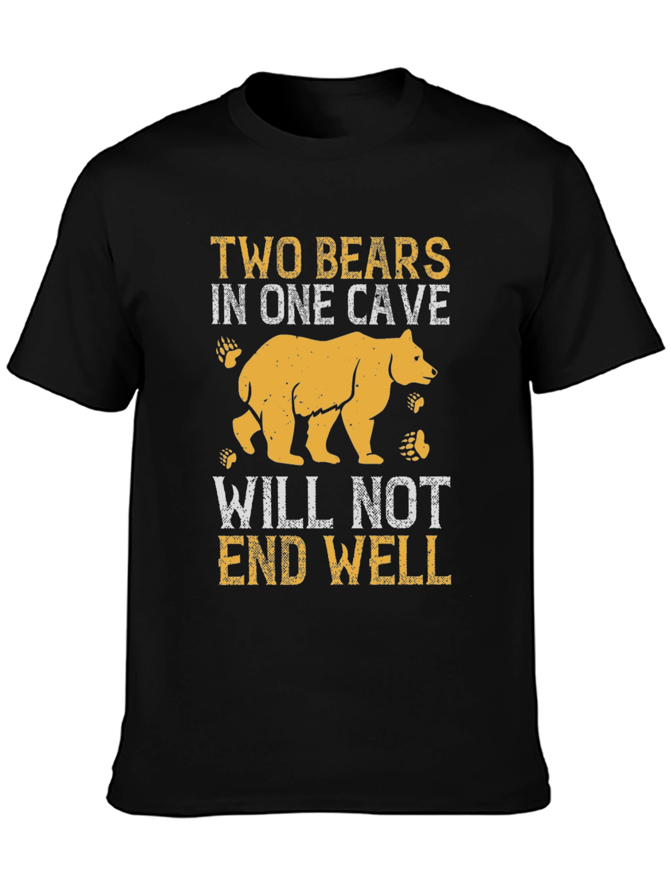 Black Two Bears in One Cave Graphic Tee view 3