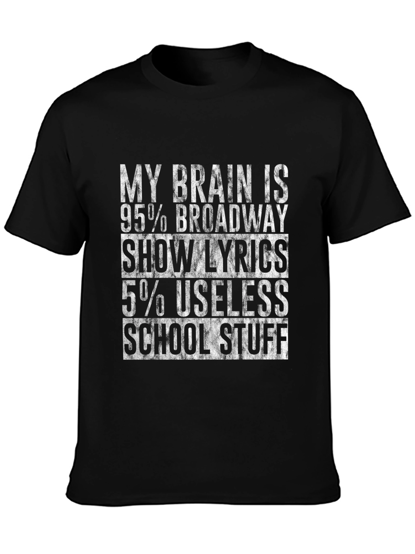 Black Broadway Show Lyrics T-Shirt Funny Theater Fan Tee view 3