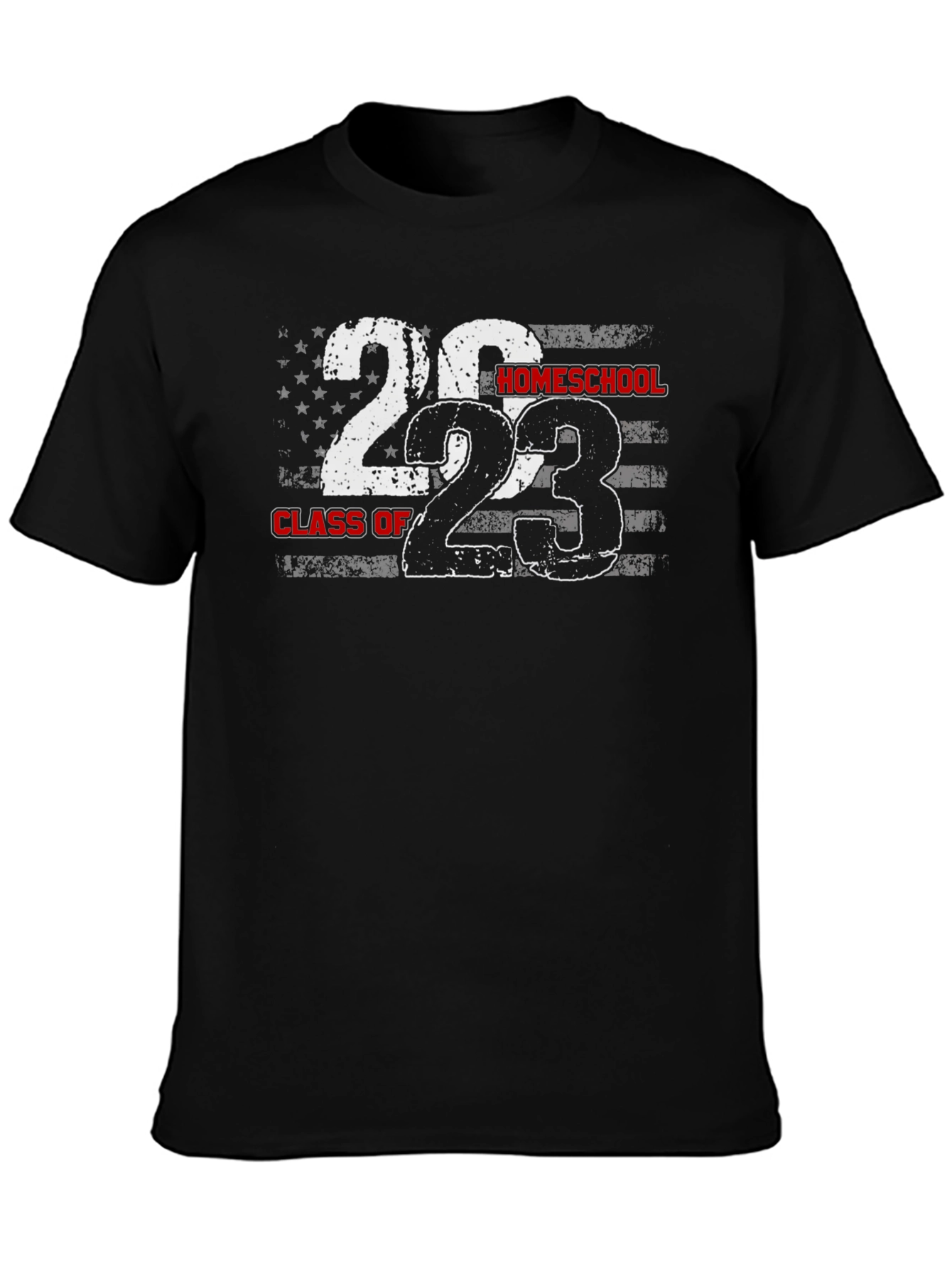 Black Homeschool Class of 2023 T-Shirt view 3