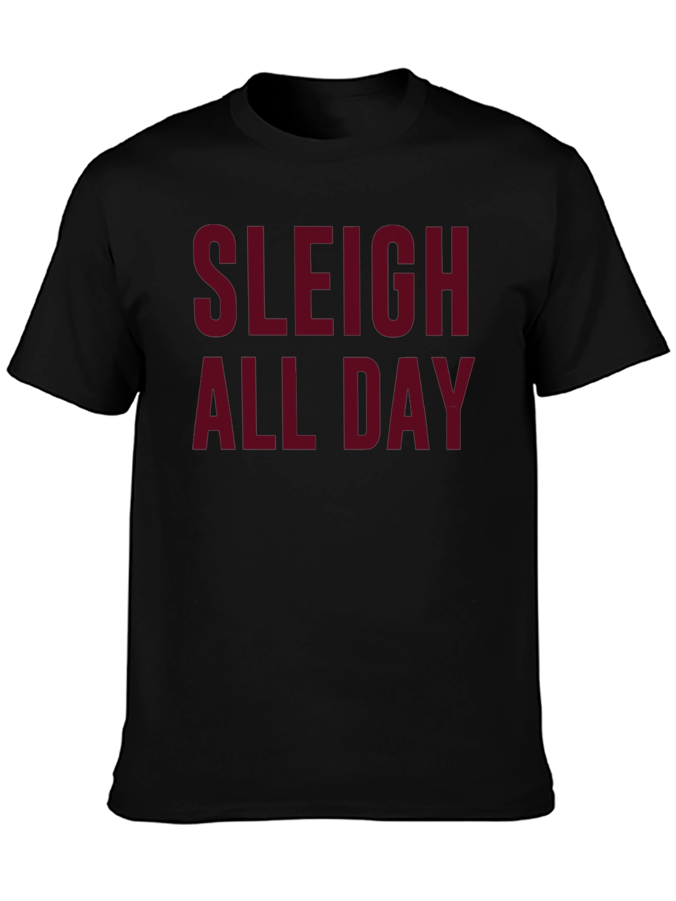 Black Sleigh All Day Christmas Graphic Tee view 3
