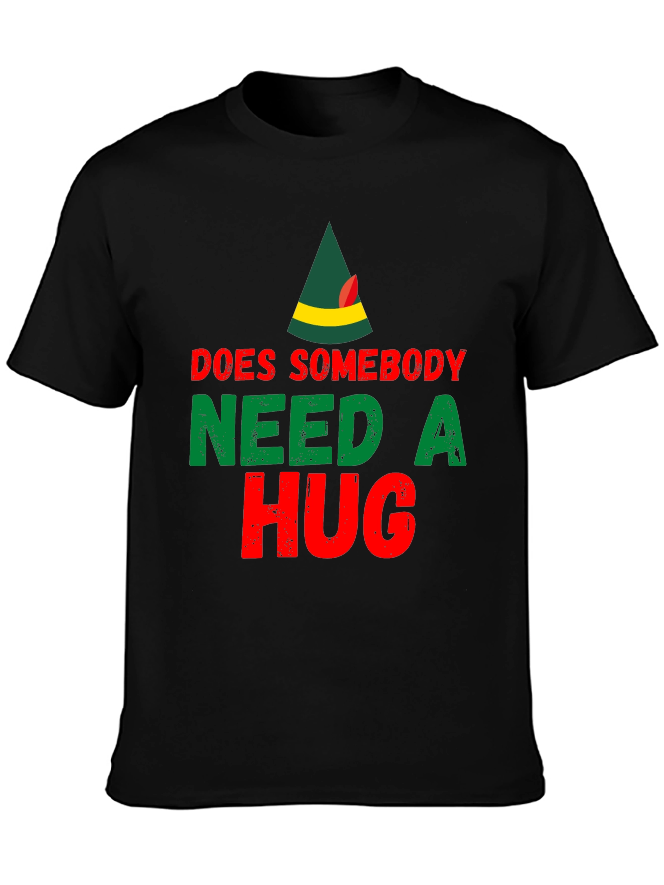 Black Does Somebody Need A Hug T-Shirt view 3
