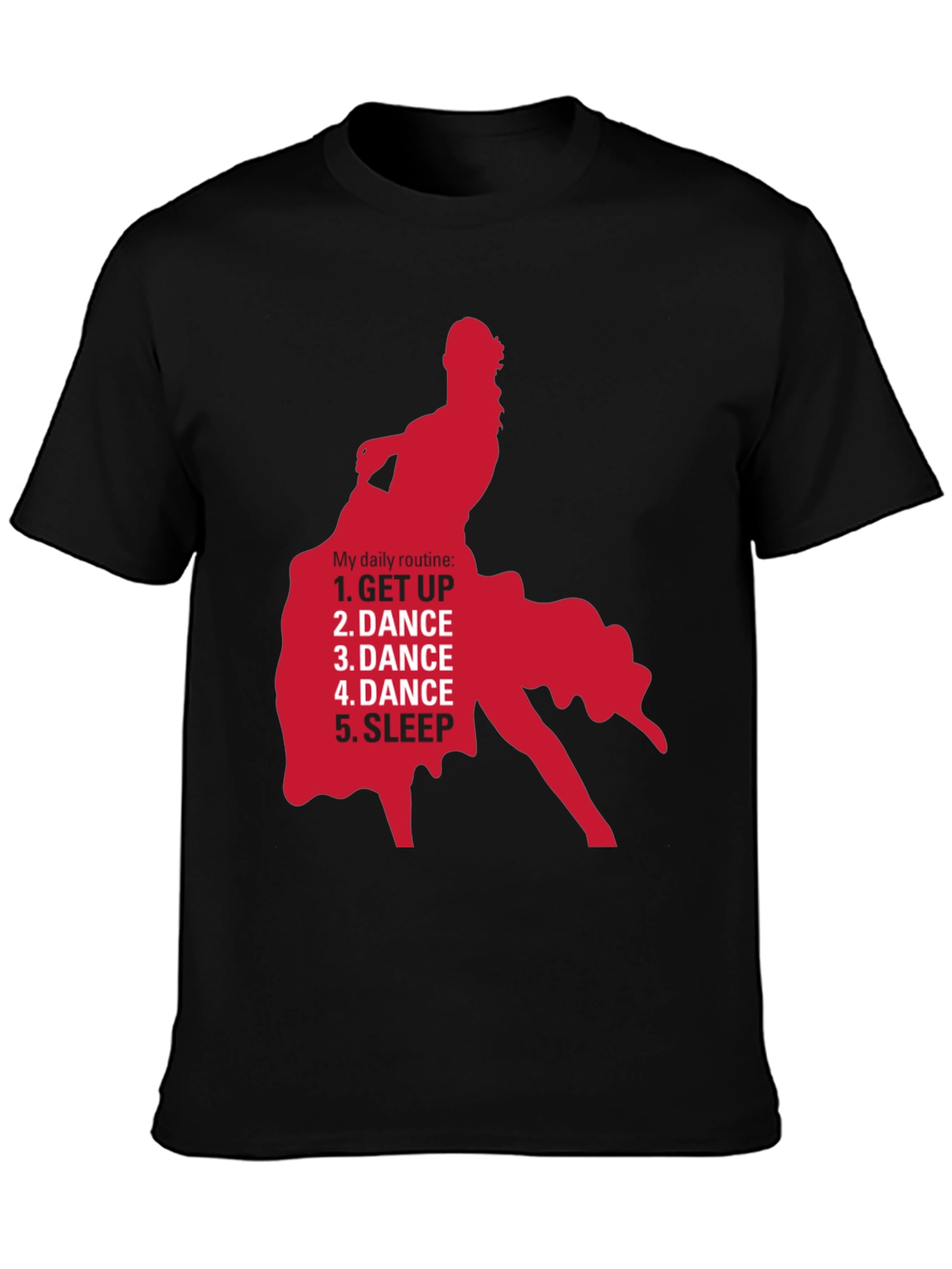 Black Dance Routine T-Shirt - Black Graphic Tee for Dancers view 3