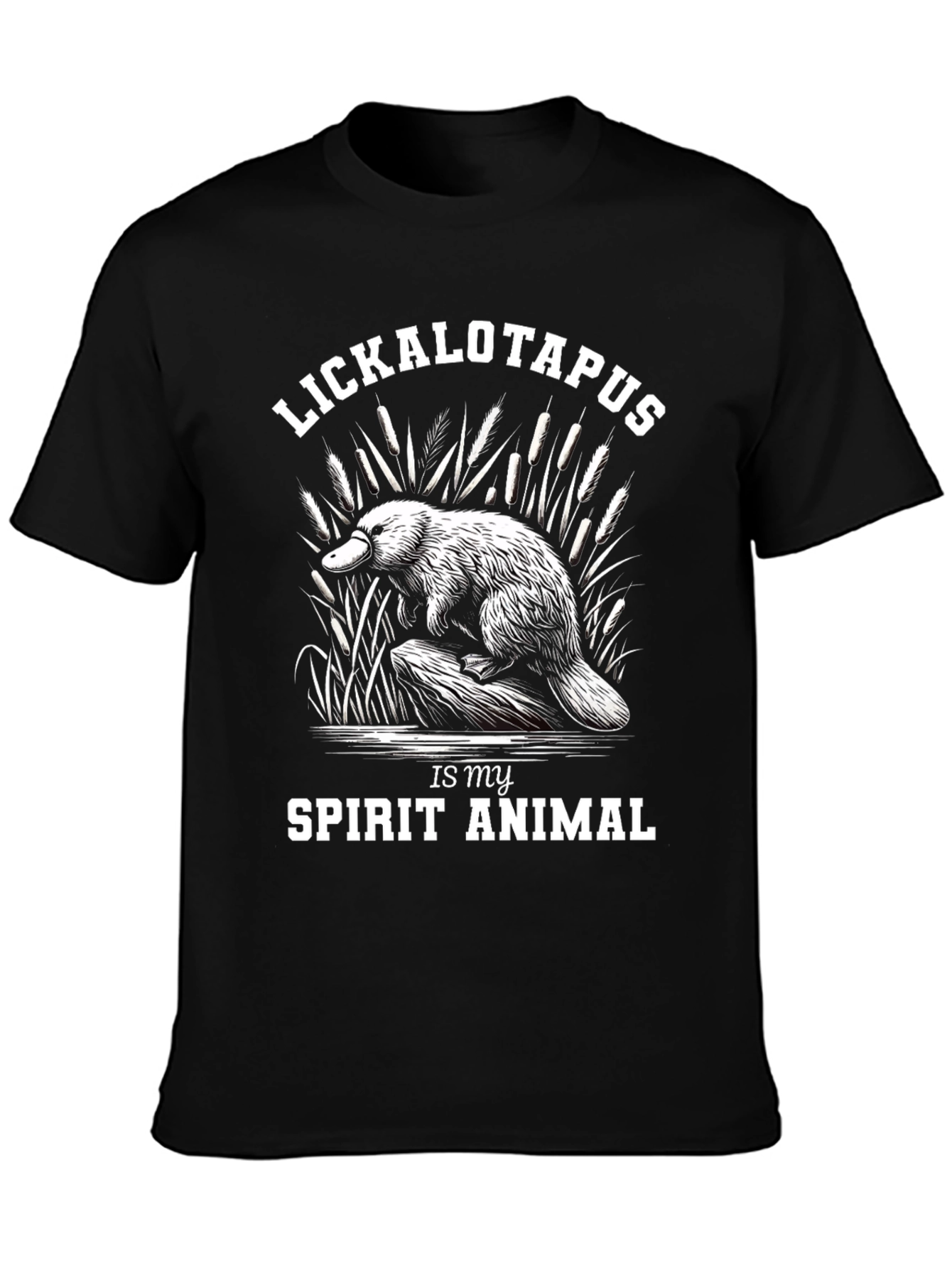 Black Lickalotapus Spirit Animal Graphic Tee view 3