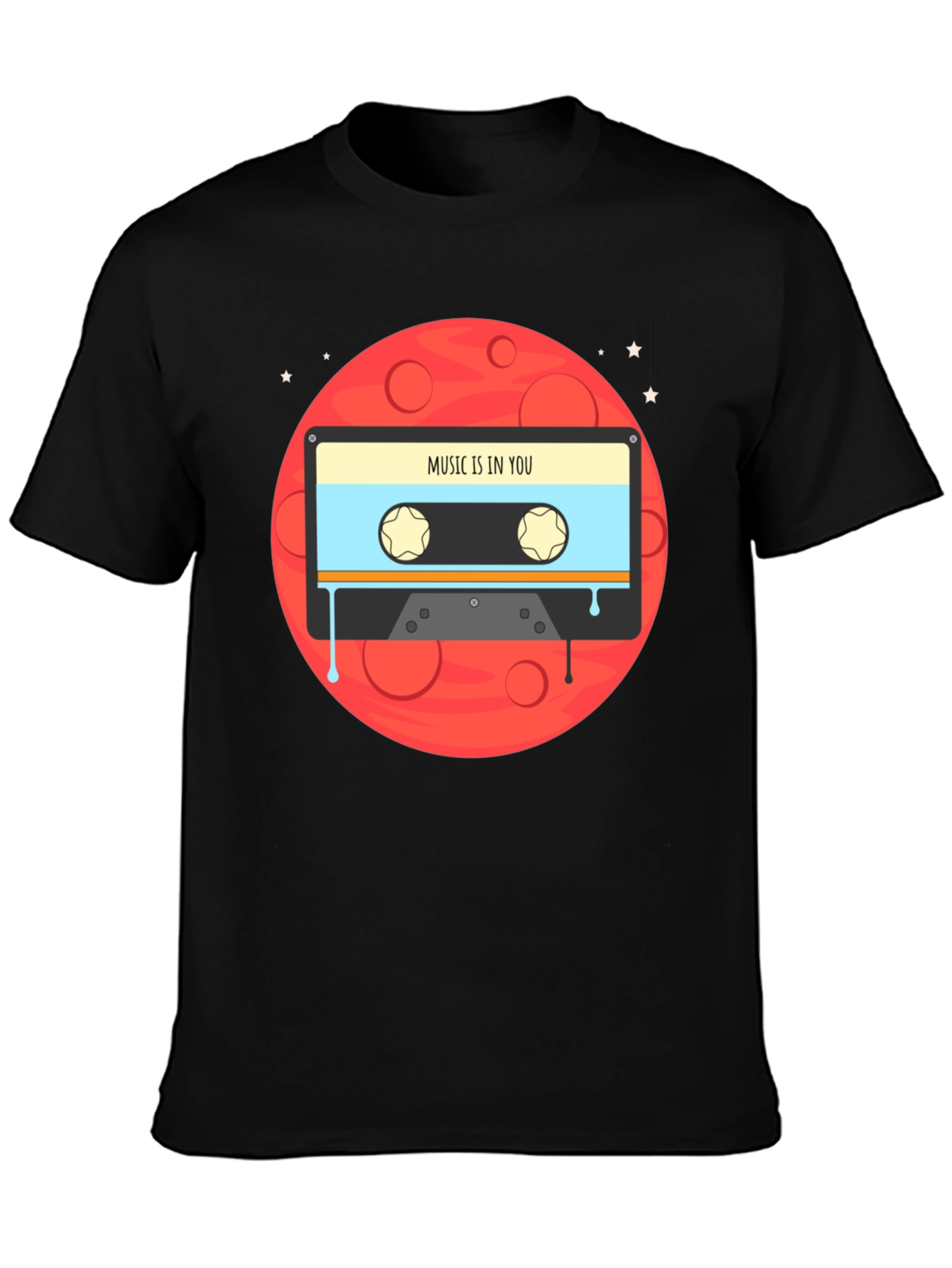 Black Music In You Cassette Graphic Tee view 3