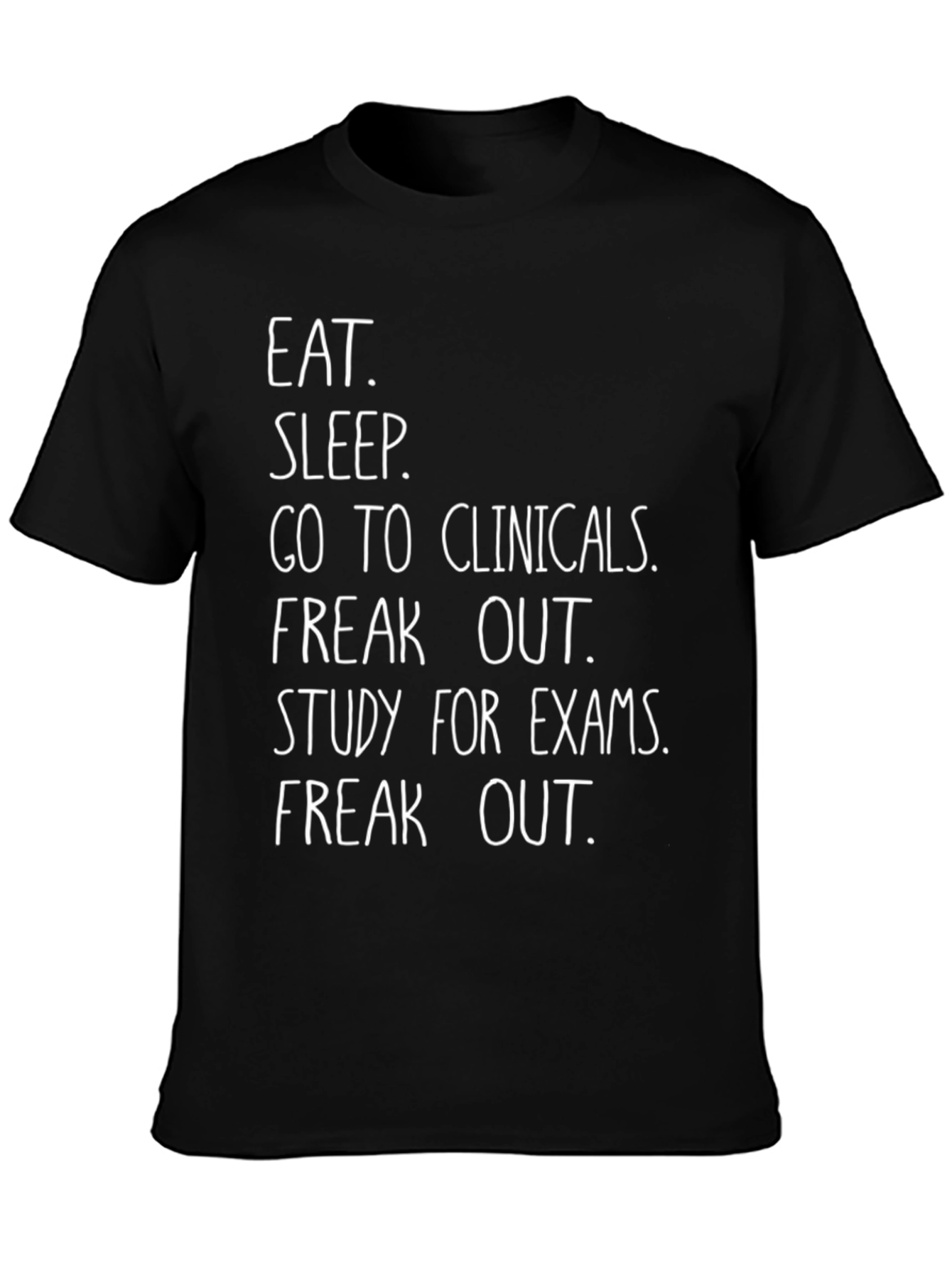 Black Eat Sleep Clinicals T-Shirt view 3