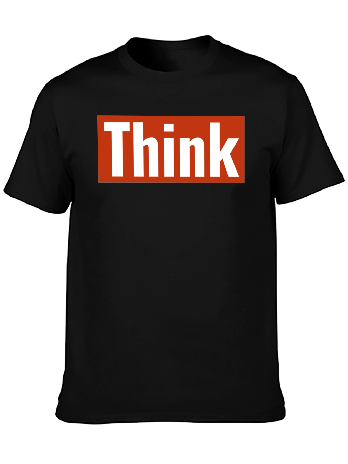 Black Think T-Shirt - Bold Graphic Tee view 3