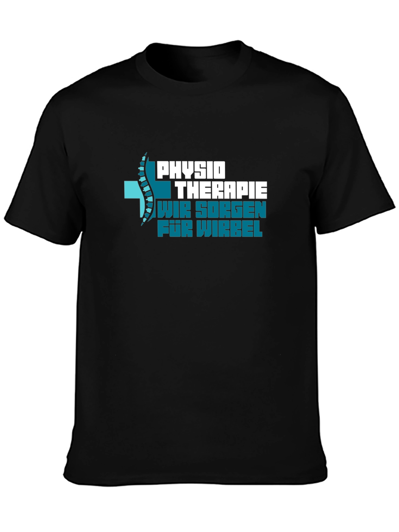 Black Physio Therapie Graphic T-Shirt view 3