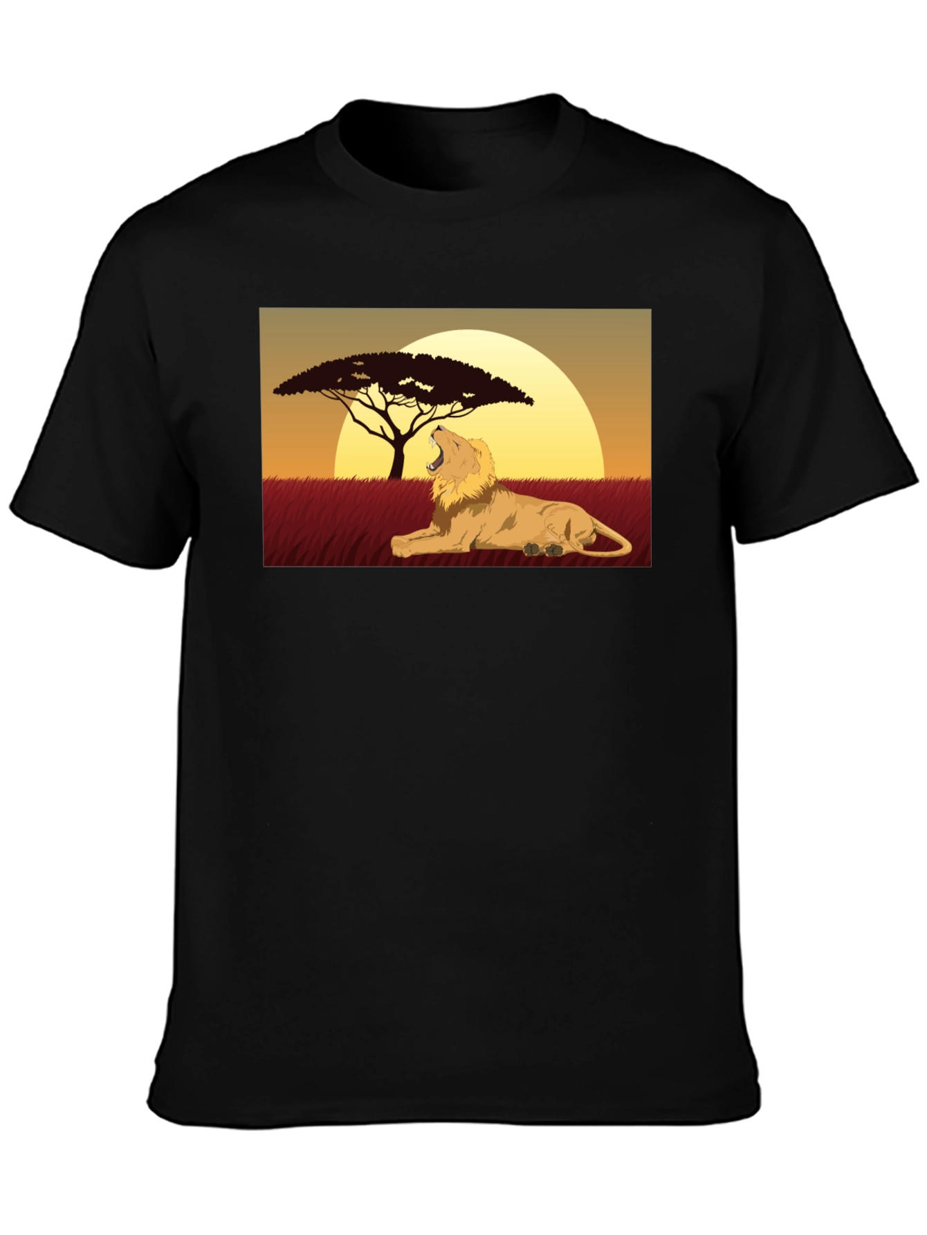 Black Lion King Graphic Tee - Classic Black T-Shirt view 3