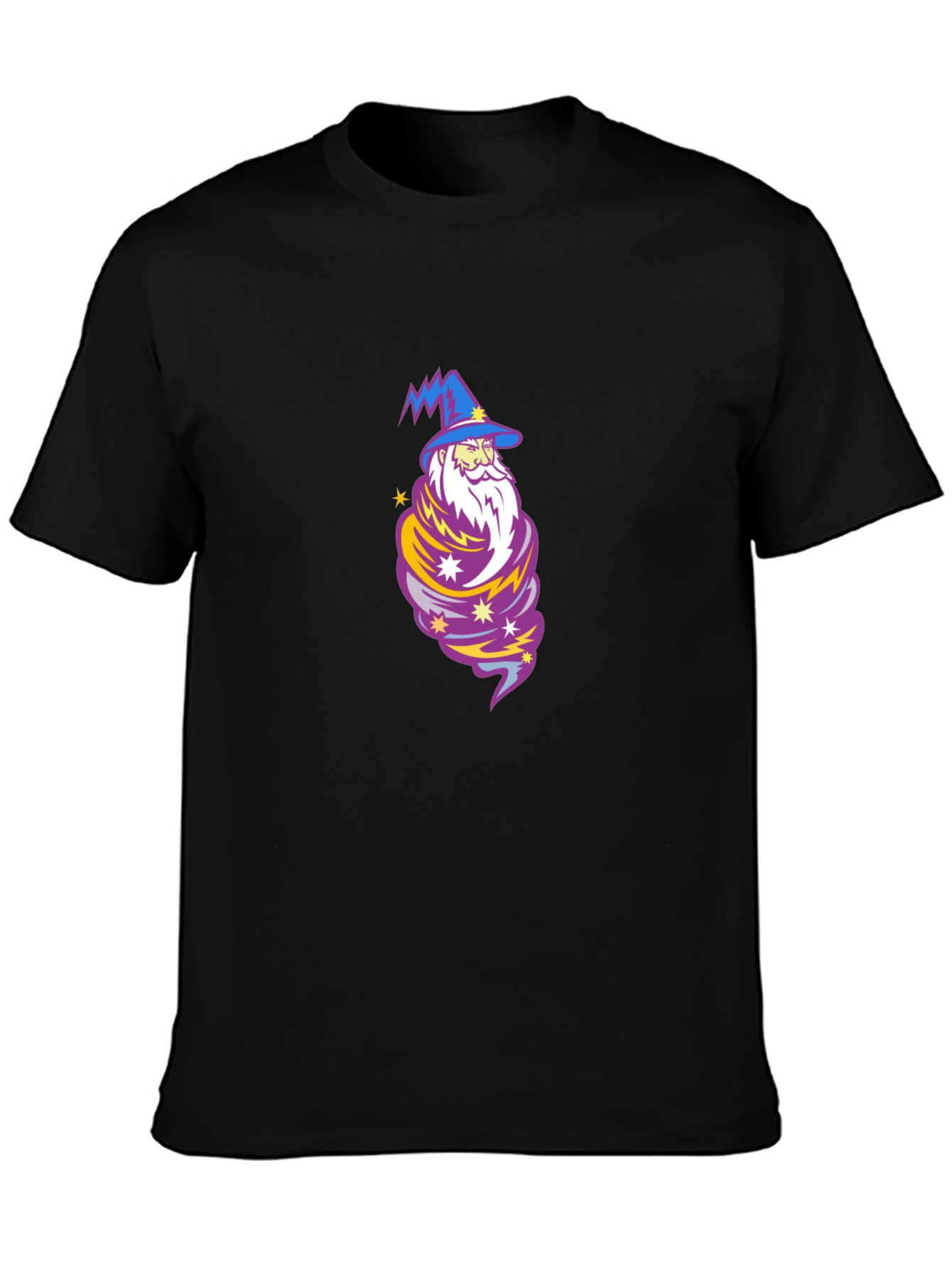 Black Wizard Tornado Graphic T-Shirt view 3
