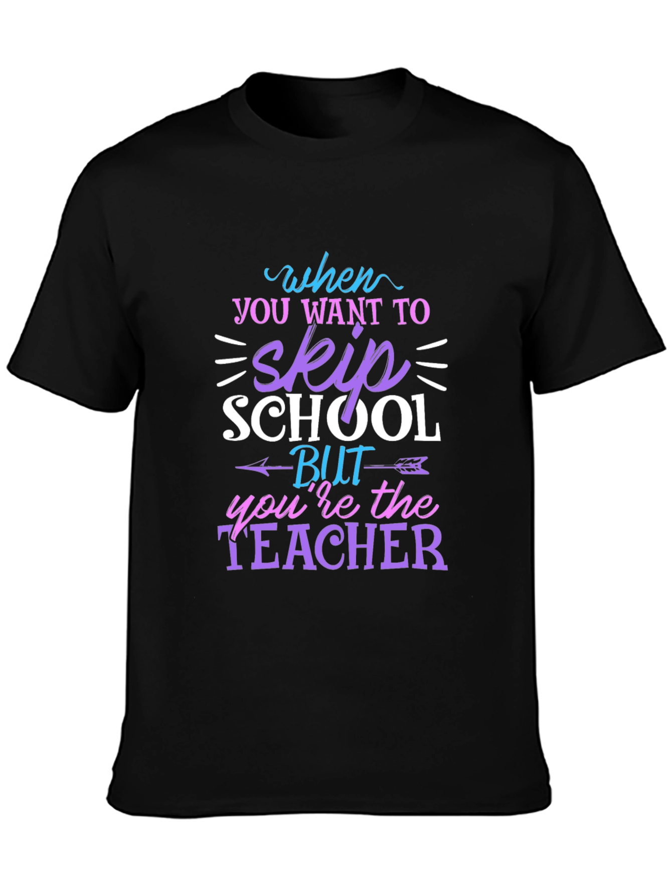 Black Teacher Skip School T-Shirt Funny Unisex Tee view 3