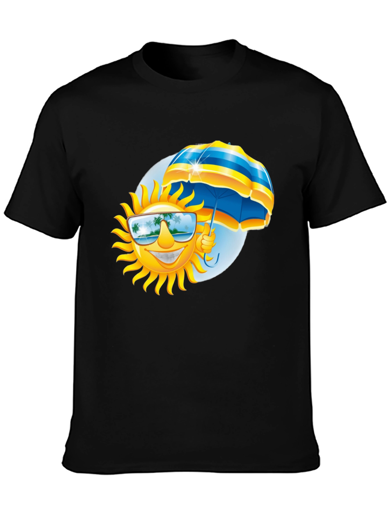 Black Summer Sun & Shade Graphic Tee - Black view 3