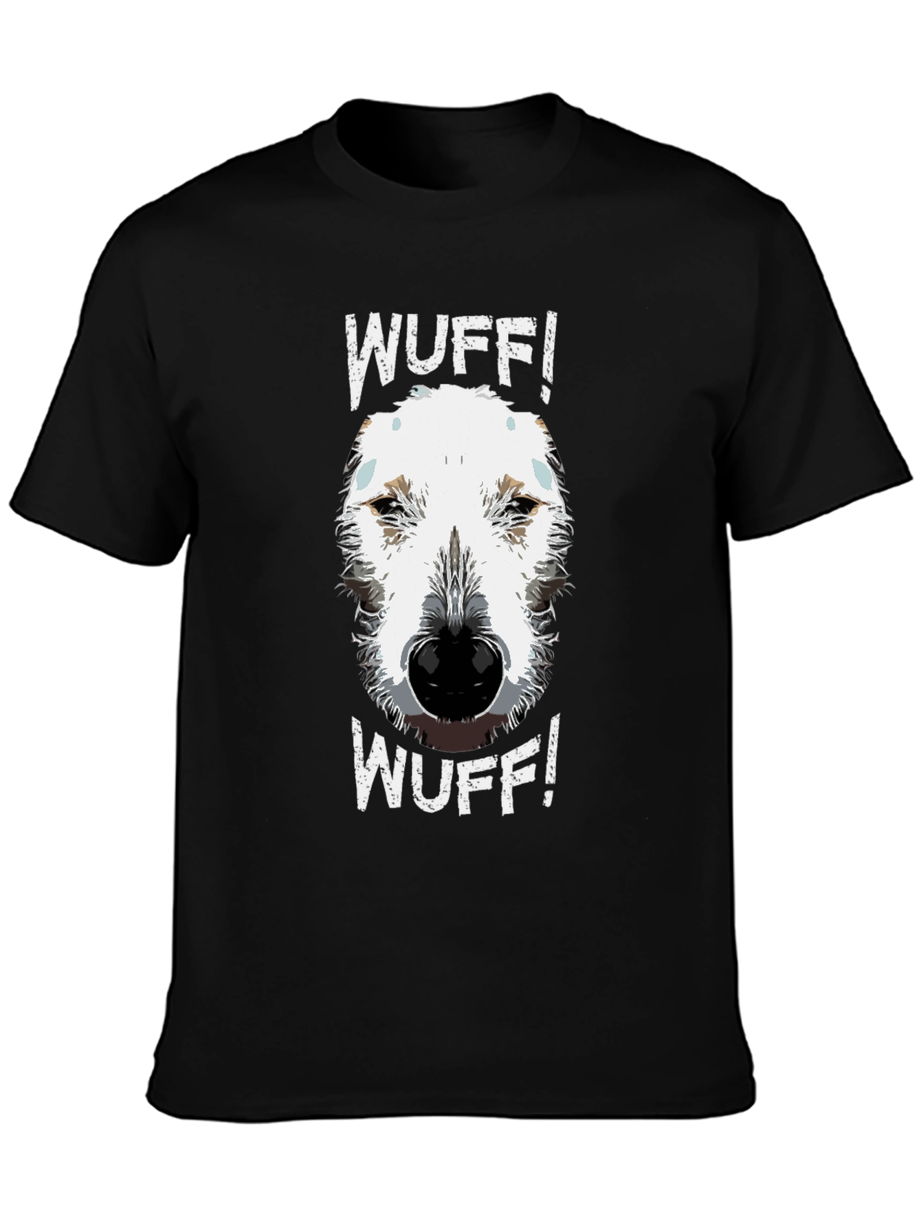 Black WUFF! Dog Graphic Tee - Cute Dog Lover Shirt view 3